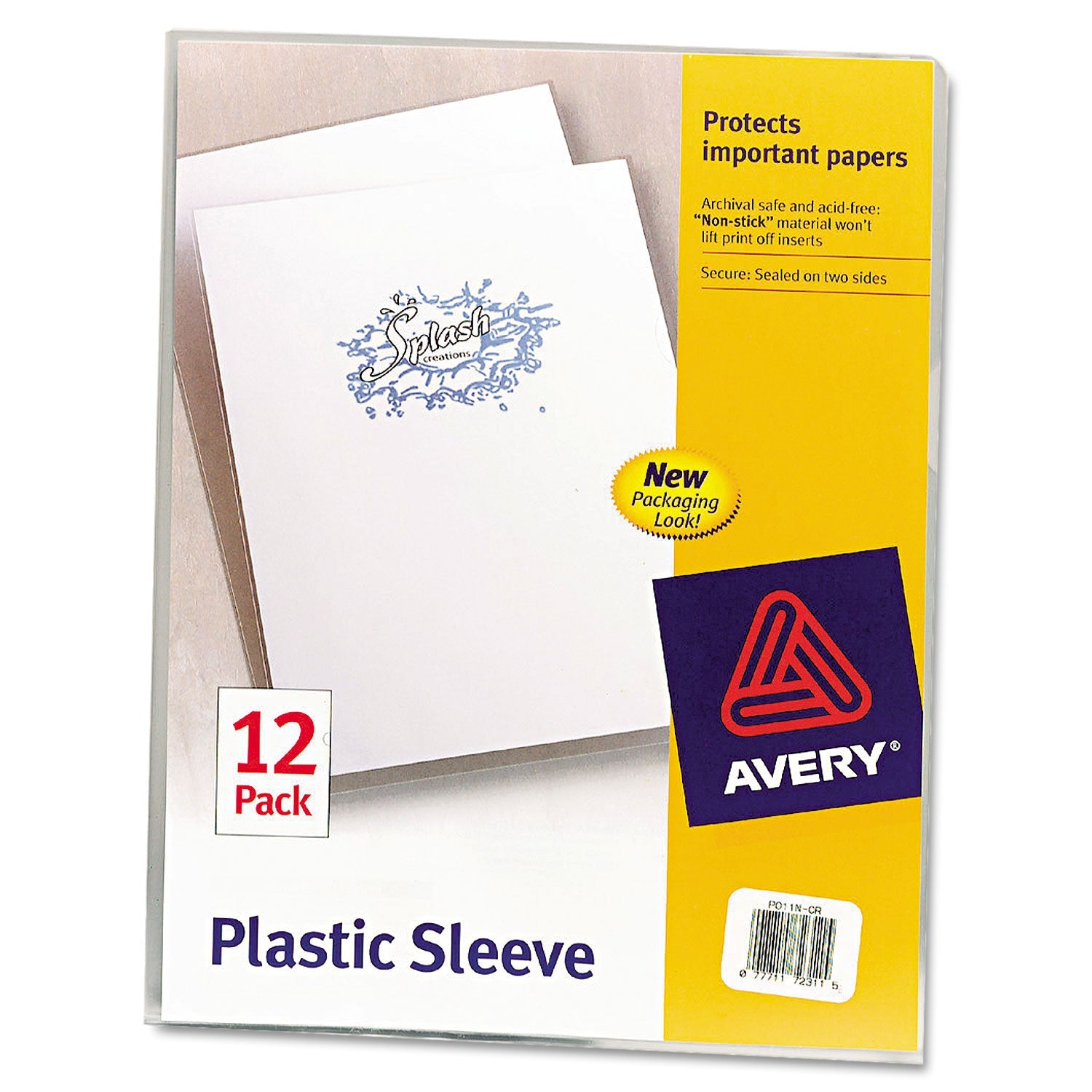 Avery® Clear Plastic Sleeves, Letter Size, Clear, 12/pack
