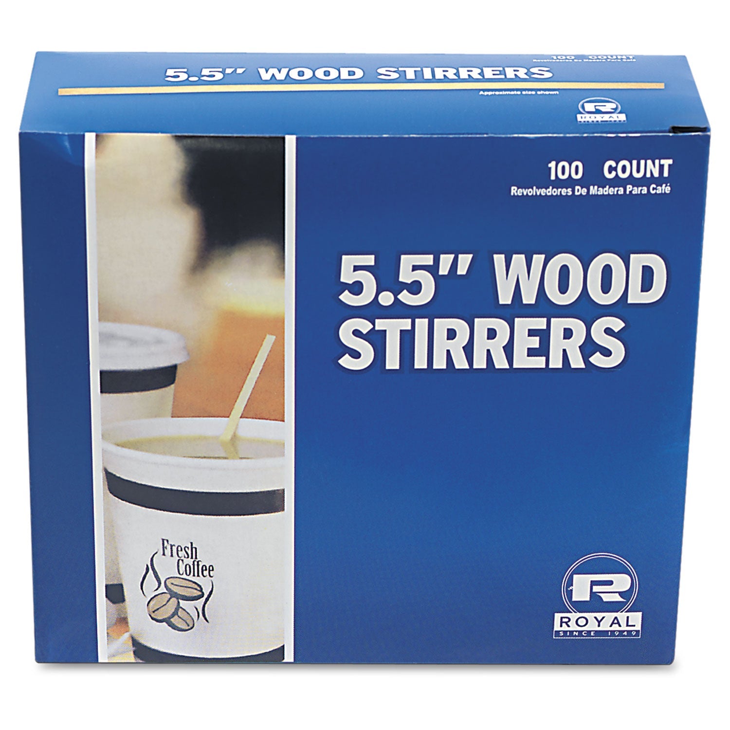 AmerCareRoyal® Wood Coffee Stirrers, 5.5", 10,000/carton