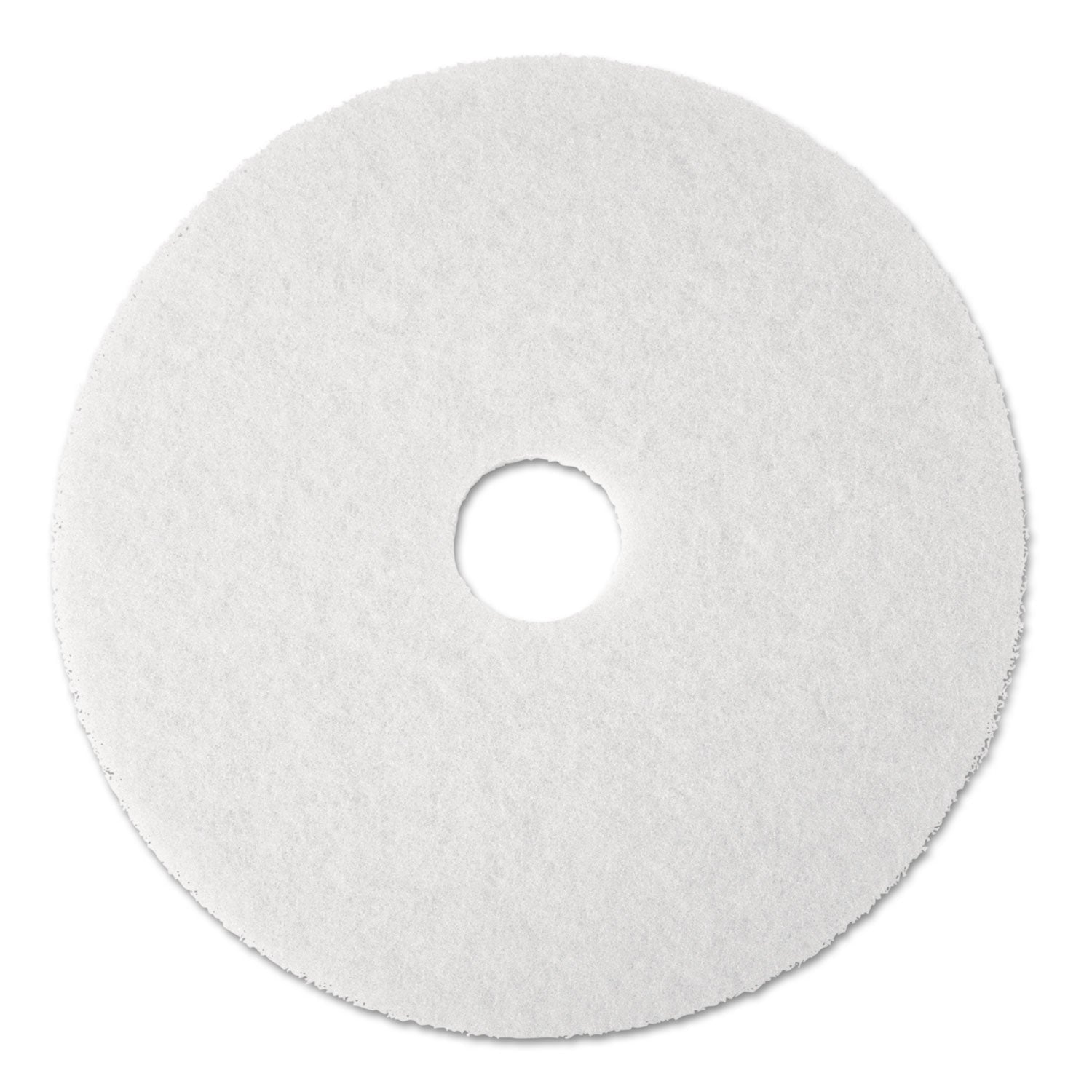 3M™ Low-Speed Super Polishing Floor Pads 4100, 17" Diameter, White, 5/carton