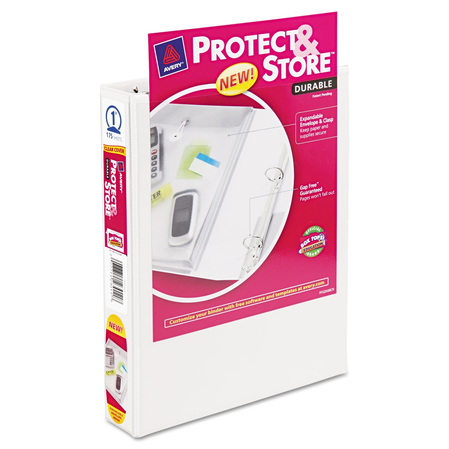 Mini Protect And Store View Binder | White, 1" Ring