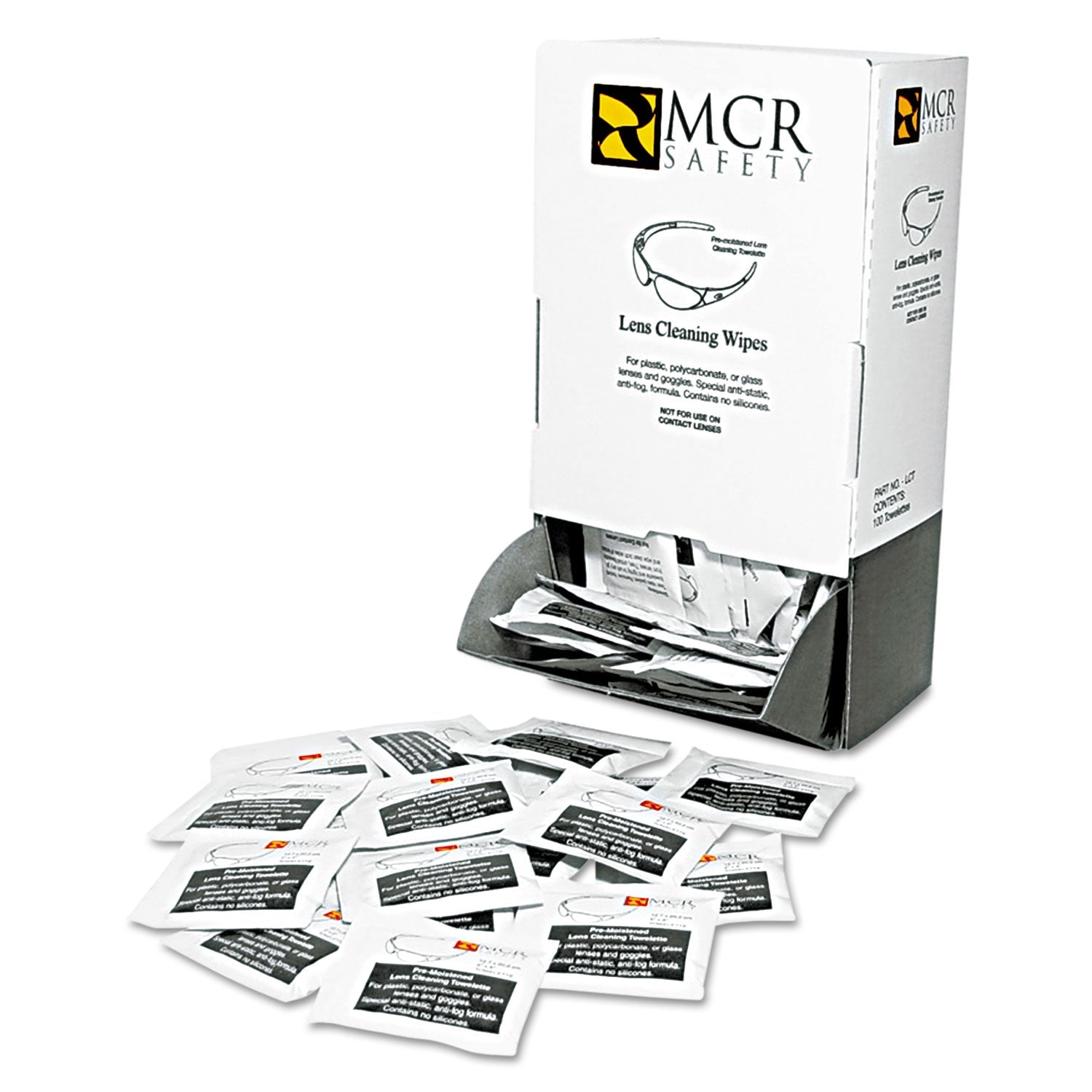 MCR™ Safety Lens Cleaning Towelettes, 100/box