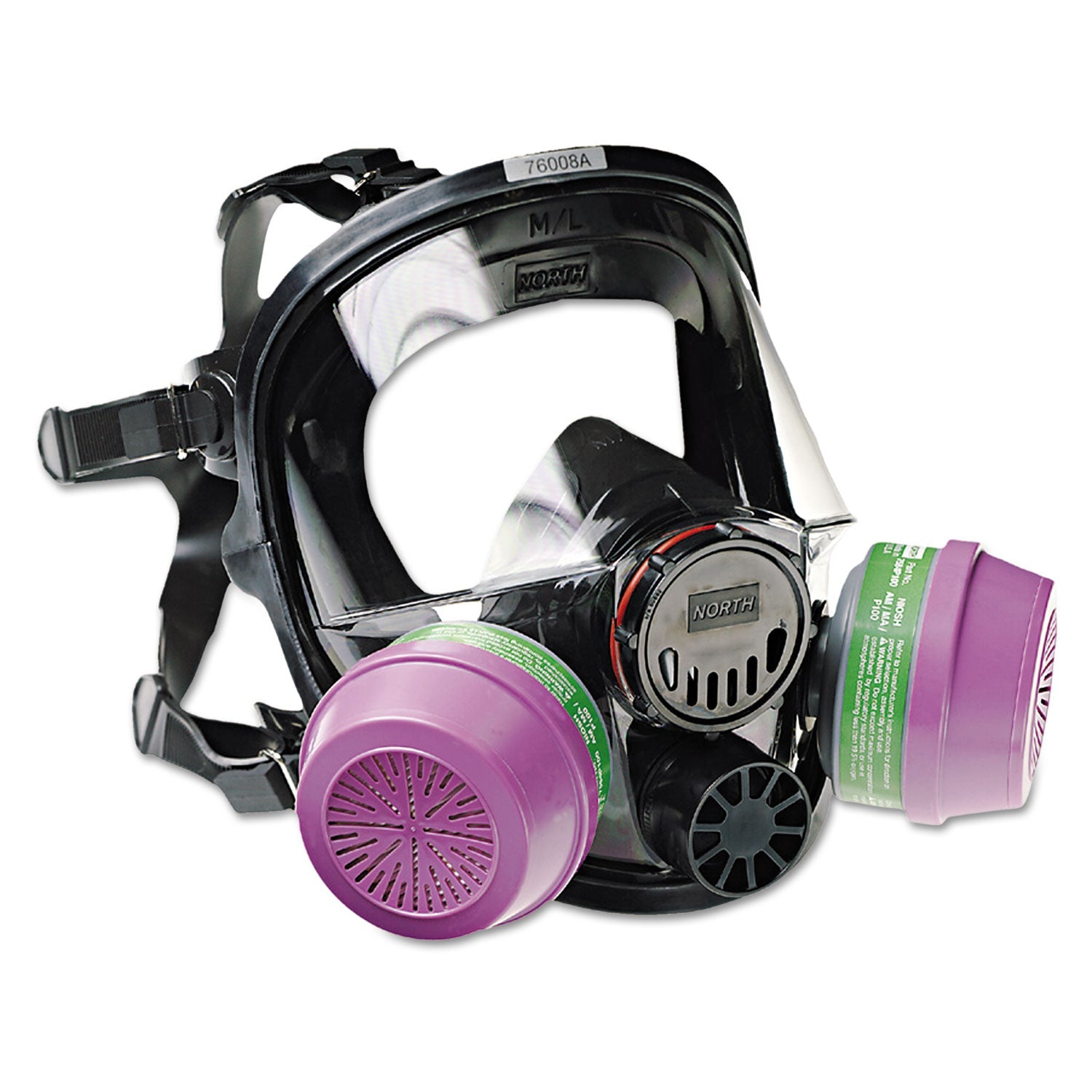 North Safety® 7600 Series Full-Facepiece Respirator Mask, Medium/large