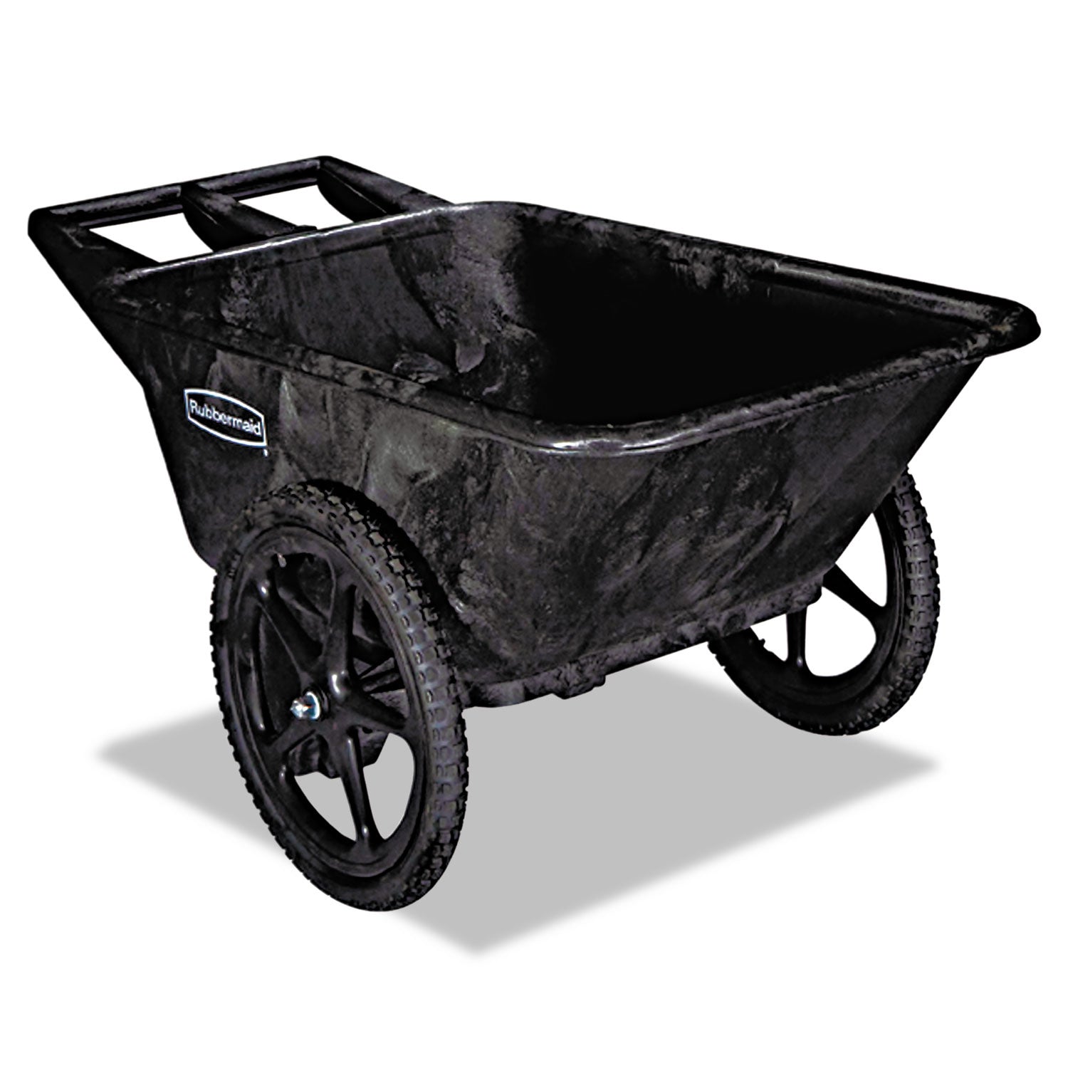 Rubbermaid® Commercial Big Wheel Agriculture Wheelbarrow, 300 lb Capacity, 32.75" x 58" x 28.25", Black