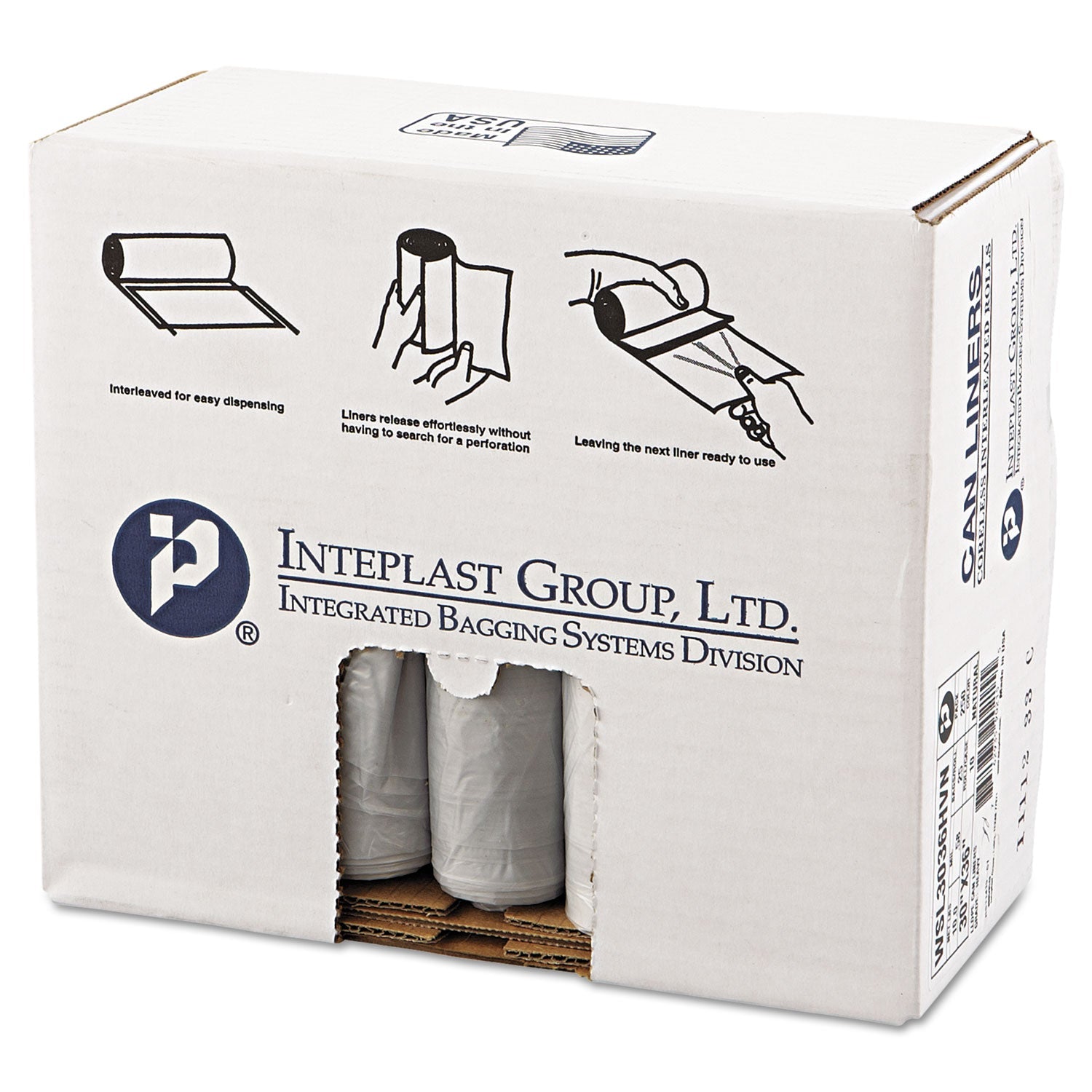 Low-Density Commercial Can Liners | 30 gal, Clr