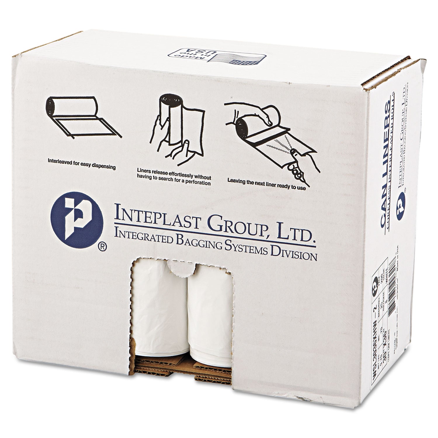 Low-Density Commercial Can Liners | 30 gal, Wht