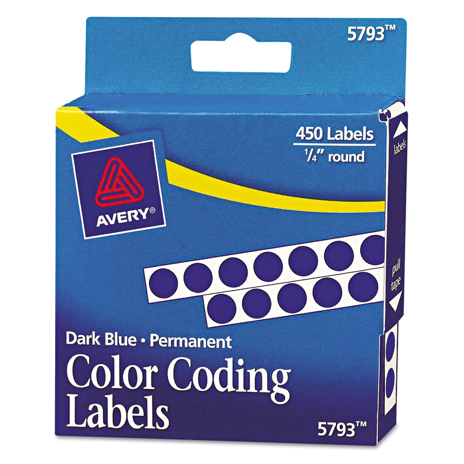 Permanent Color-Coding Labels | 0.25" Dark Blue