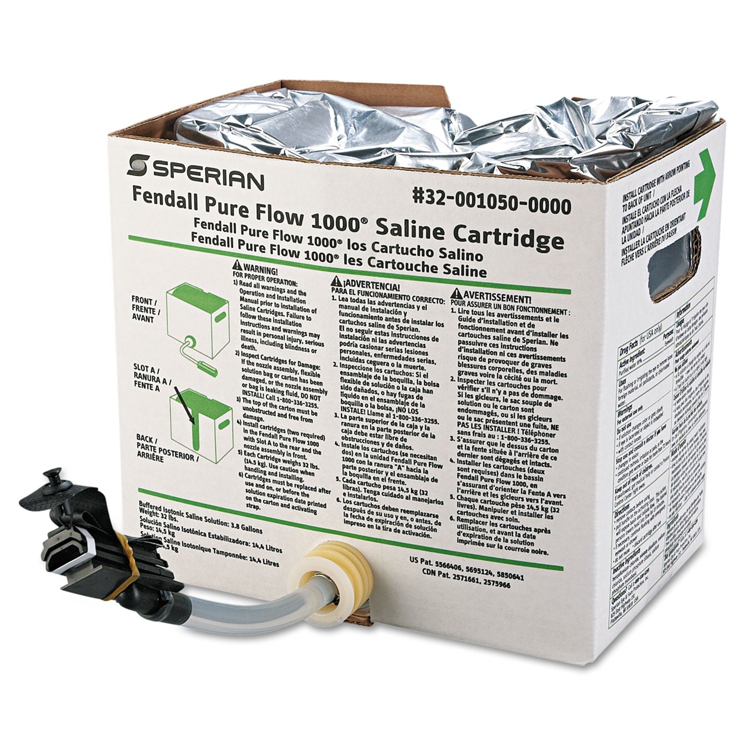 Honeywell Fendall Saline Cartridge Refill Set For Pure Flow 1000, 3.5 Gal, 2/set, 1 Set/carton