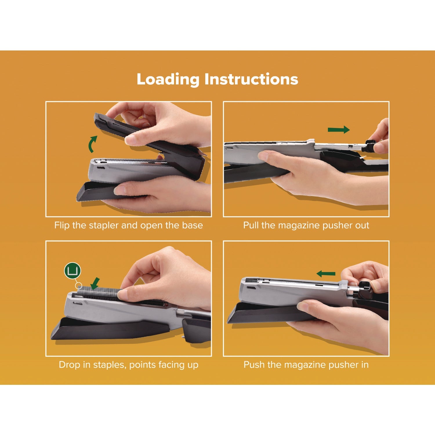 Bostitch® InPower One-Finger Eco-Friendly Desktop Stapler, 25-Sheet Capacity, Black/Gray