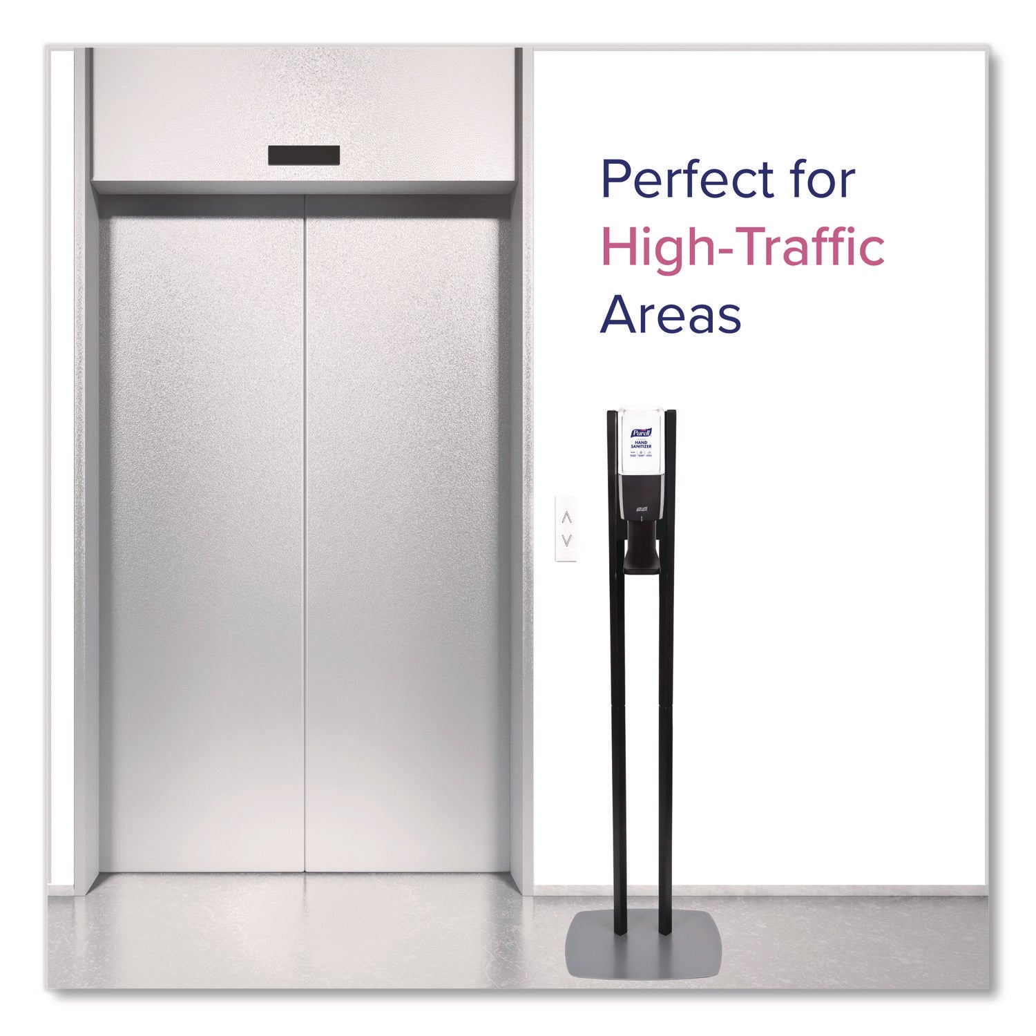 PURELL® ES10 Dispenser Floor Stand with Automatic Hand Sanitizer Dispenser, 15.56 x 11.75 x 51.82, Graphite - Bloom Skins