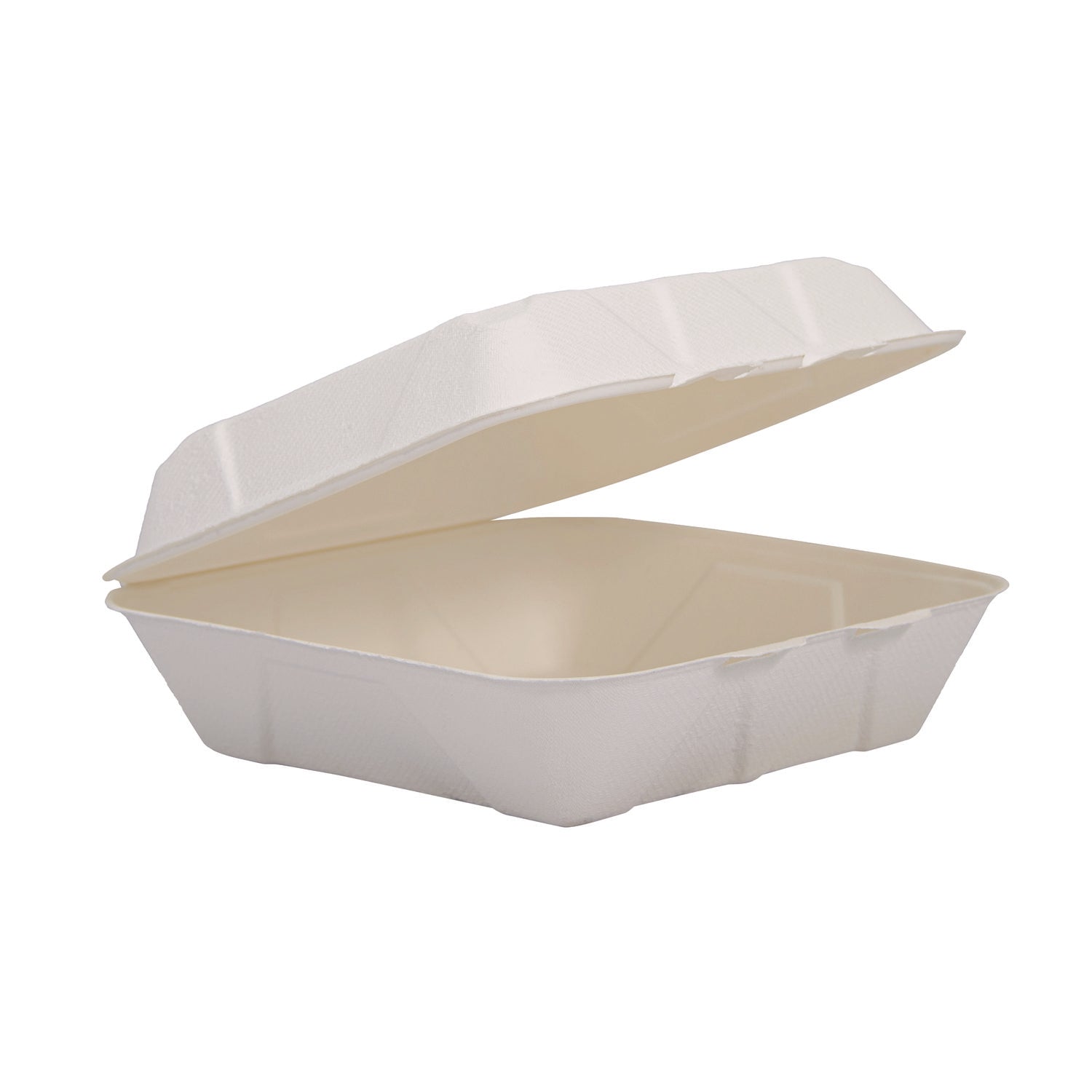 Dart® Compostable Molded Fiber Hinged Trays, ProPlanet Seal, 8.98 x 9.35 x 2.17, Ivory, 200/Carton