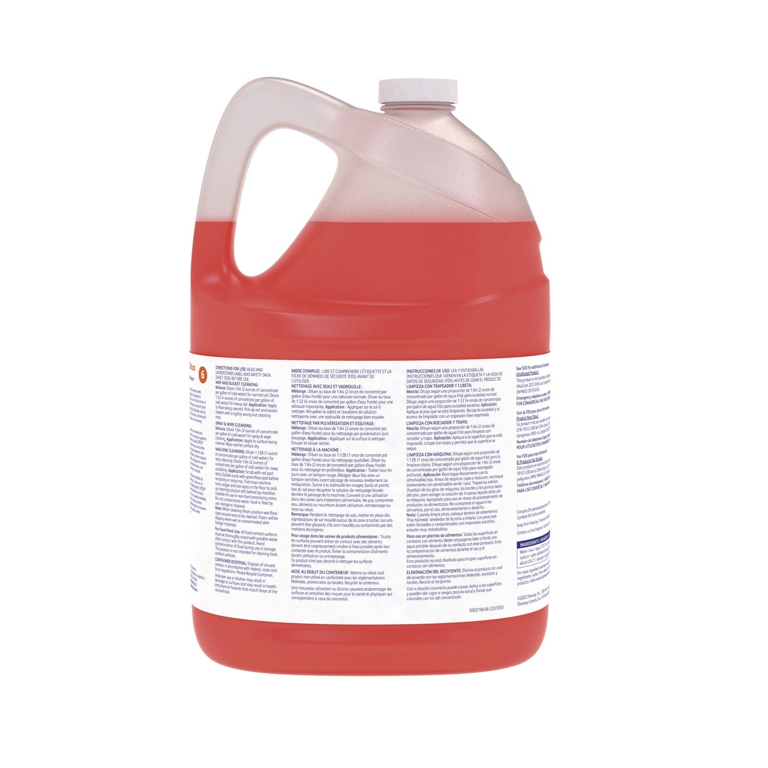 Diversey™ Stride Neutral Cleaner, Citrus, 1 Gal, 4 Bottles/carton