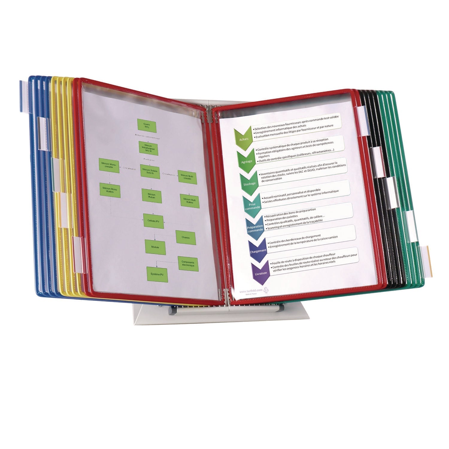 djois® by Tarifold Desktop Reference Starter Set With Display Pockets, 20 Pockets - Bloom Skins
