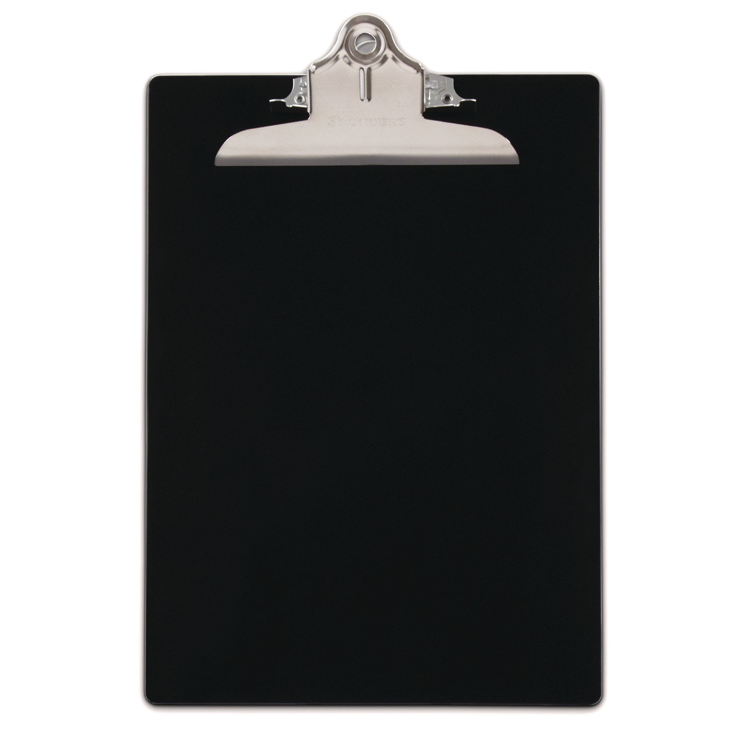 Saunders Recycled Plastic Clipboard with Ruler Edge, 1" Clip Capacity, Holds 8.5 x 11 Sheets, Black