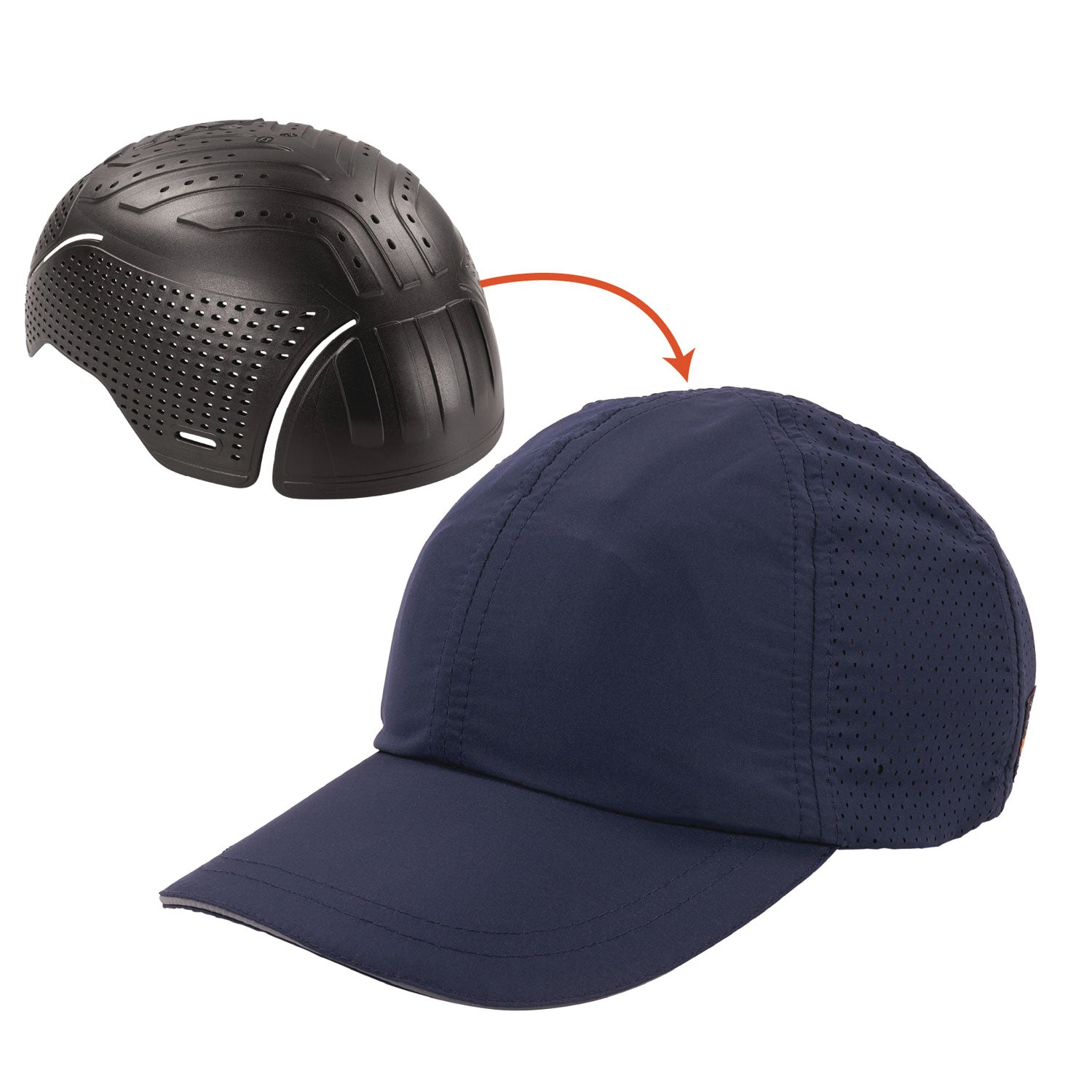 ergodyne® Skullerz 8947 Lightweight Baseball Hat and Bump Cap Insert, X-Large/2X-Large, Navy