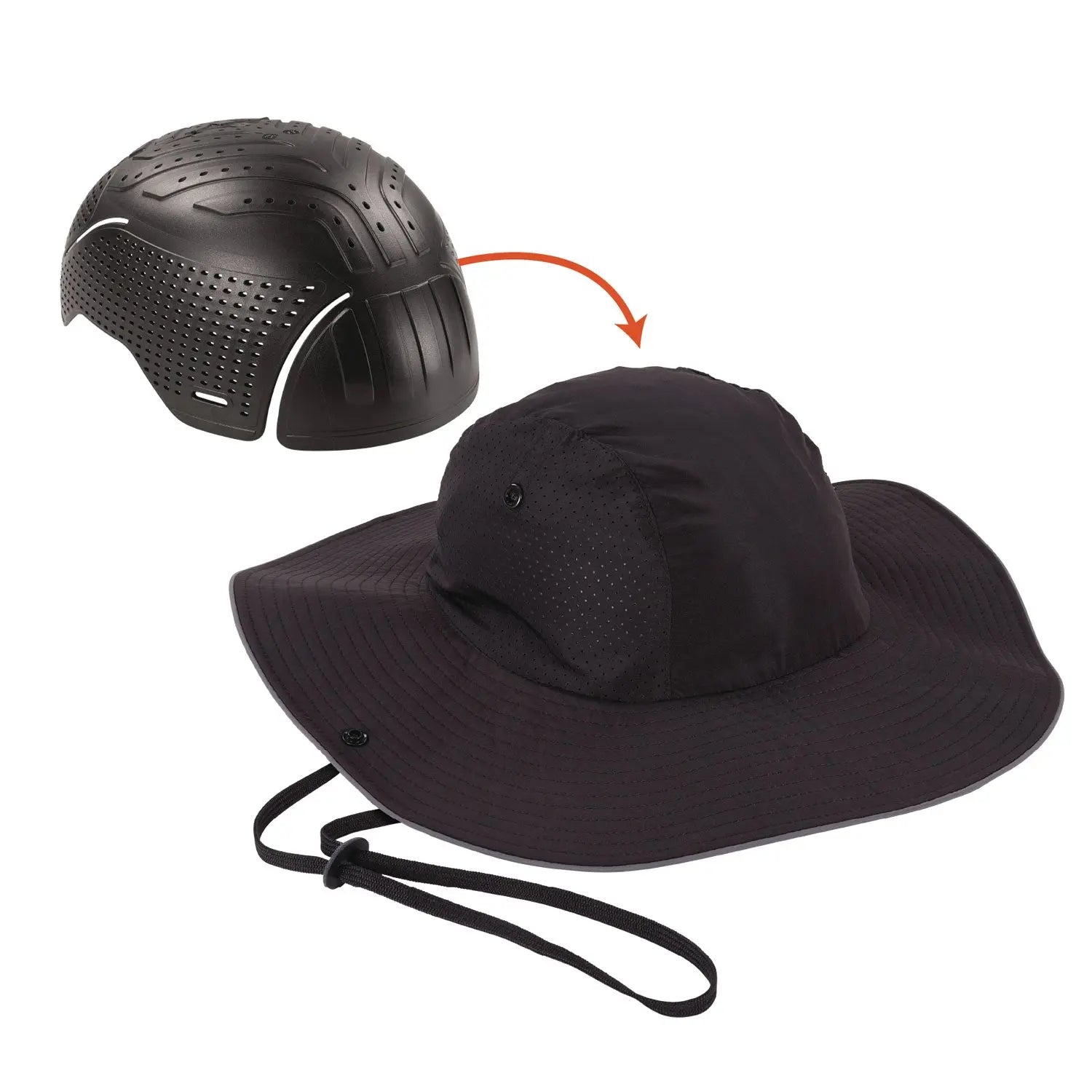 ergodyne® Skullerz 8957 Lightweight Ranger Hat and Bump Cap Insert, Medium/Large, Black