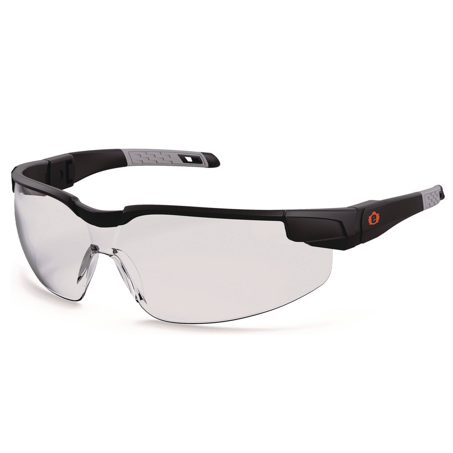 ergodyne® Skullerz DELLENGER Safety Glasses with Adjustable Temples, Matte Black Nylon Impact Frame, Clear Polycarbonate Lens