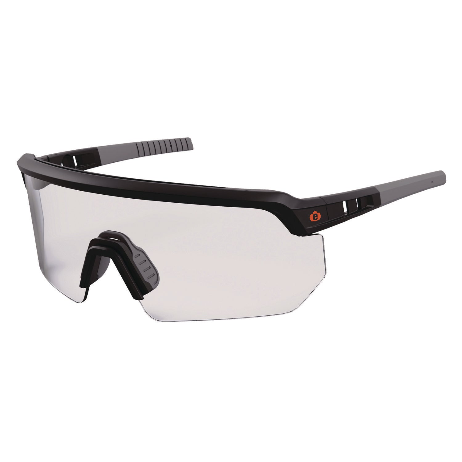 ergodyne® Skullerz AEGIR Safety Glasses, Matte Black Nylon Impact Frame, Clear Polycarbonate Lens