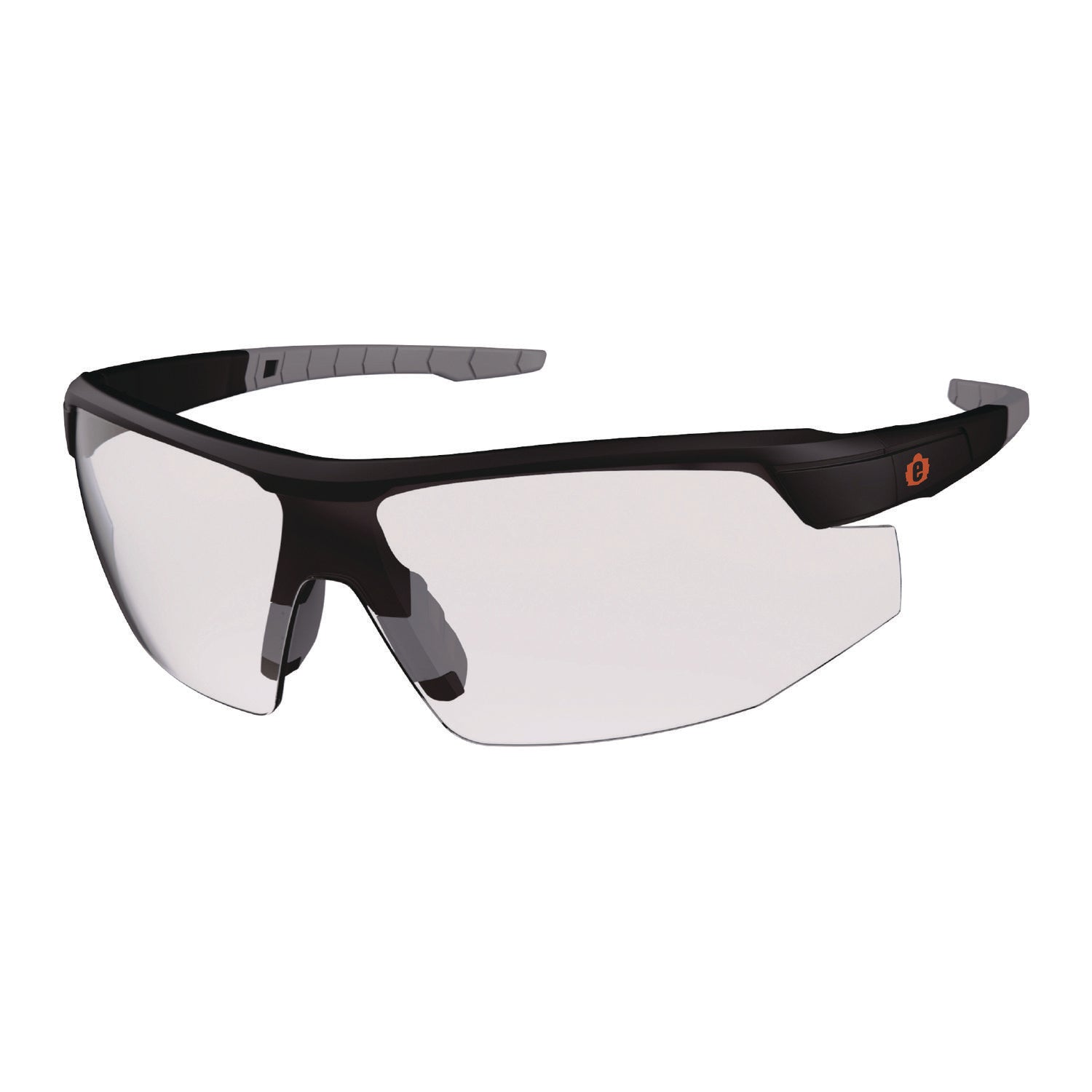 ergodyne® Skullerz SKOLL Anti-Scratch/Anti-Fog Safety Glasses, Matte Black Nylon Impact Frame, Clear Polycarbonate Lens