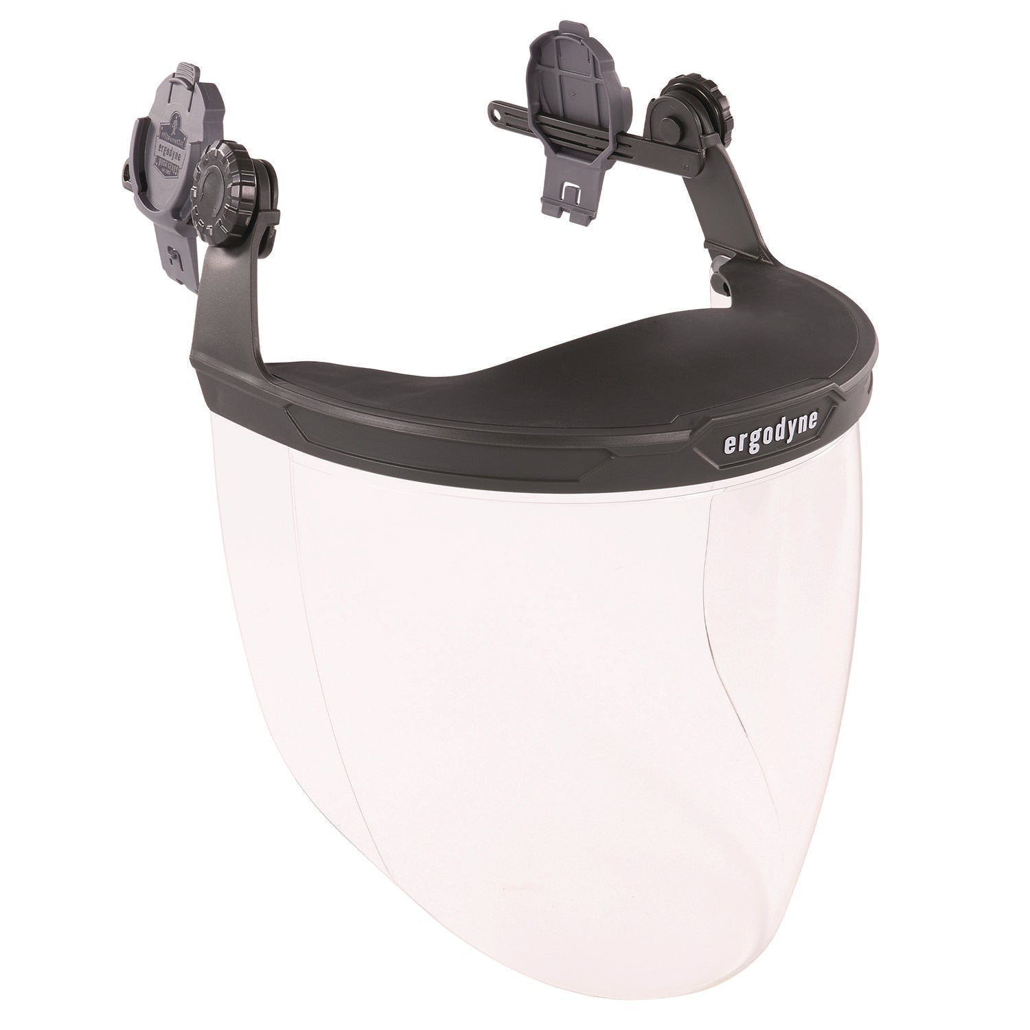 ergodyne® Skullerz 8994 Anti-Scratch/Anti-Fog Hard Hat Face Shield, Cap-Style/Safety Helmet Adapter, Clear Lens