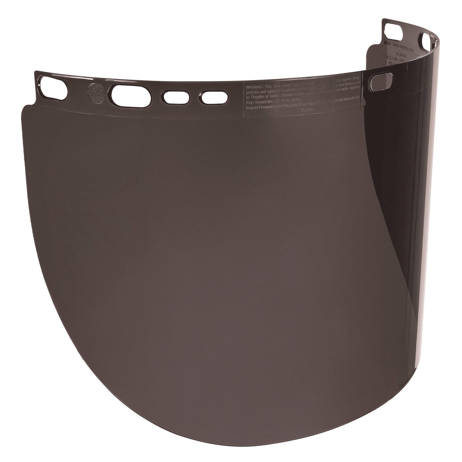 ergodyne® Skullerz 8998 Anti-Scratch/Anti-Fog Face Shield Replacement for Full Brim Hard Hat, Smoke Lens