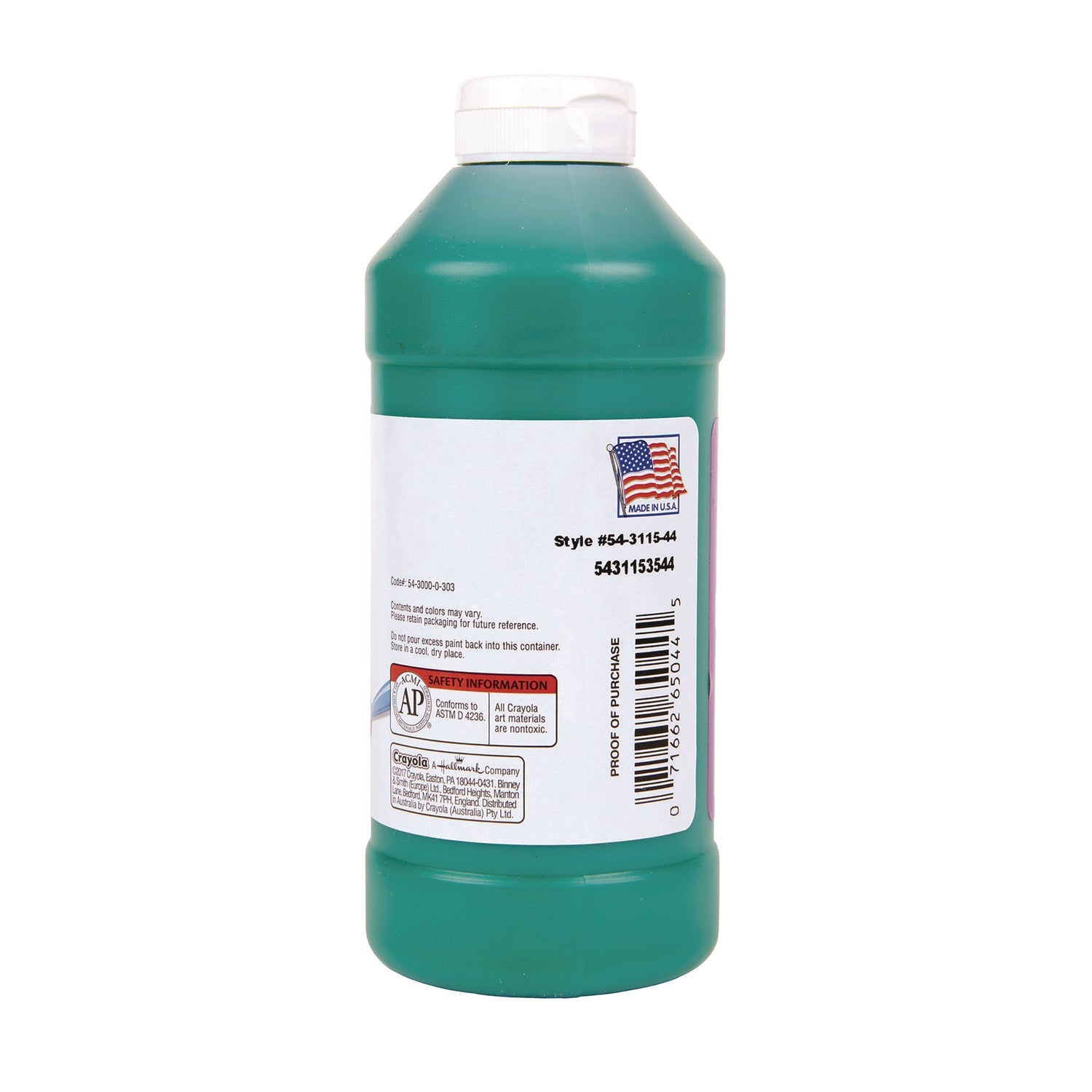 Crayola® Artista Ii Washable Tempera Paint, Green, 16 Oz Bottle