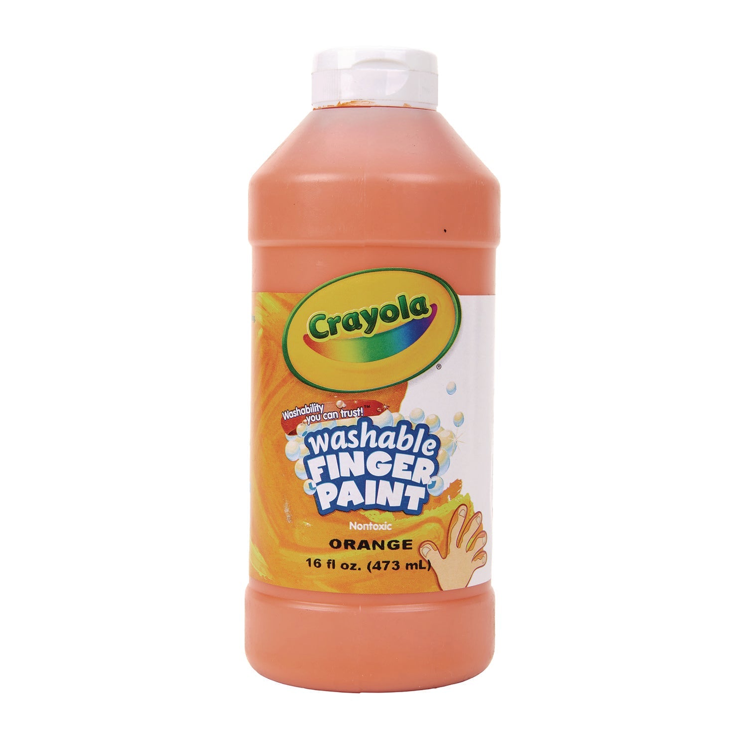 Washable Fingerpaint | Orange, 16oz, Crayola®