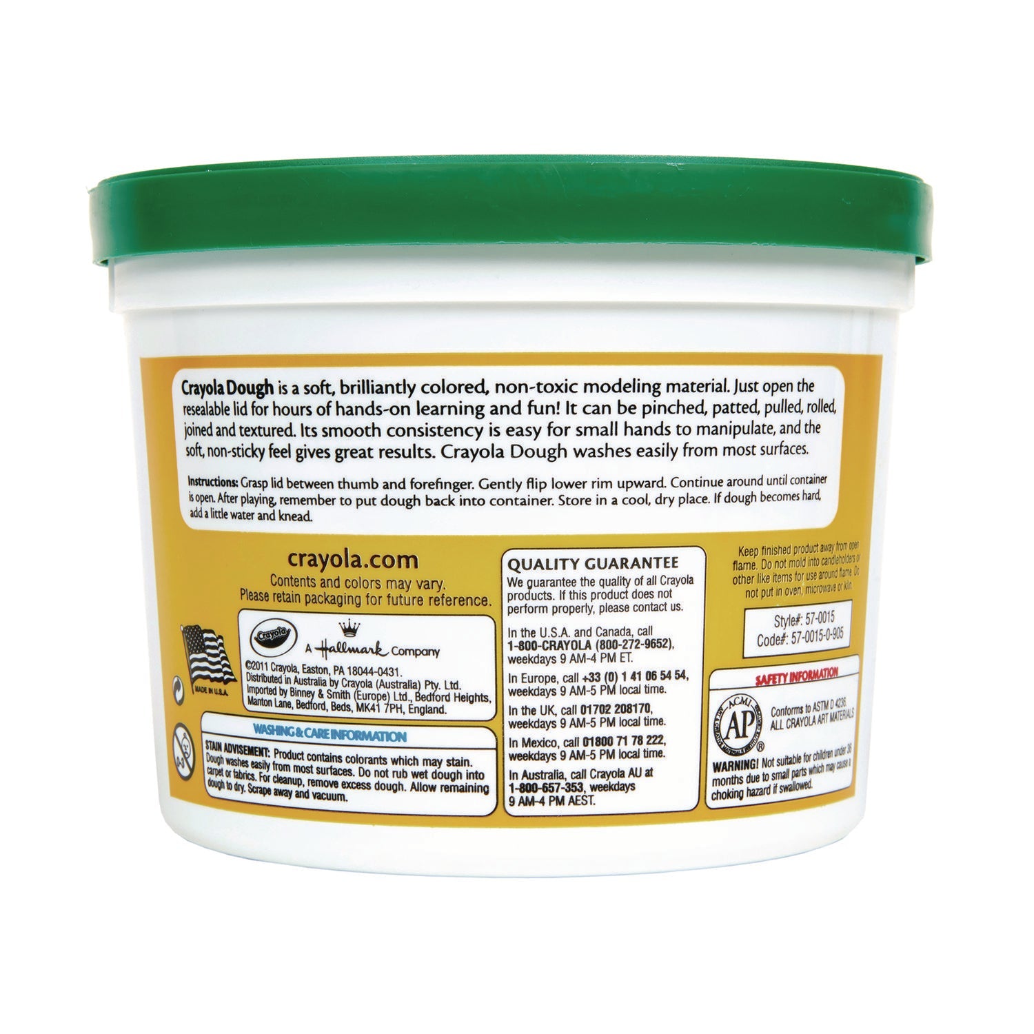 Crayola® Modeling Dough Bucket, 3 Lbs, Green