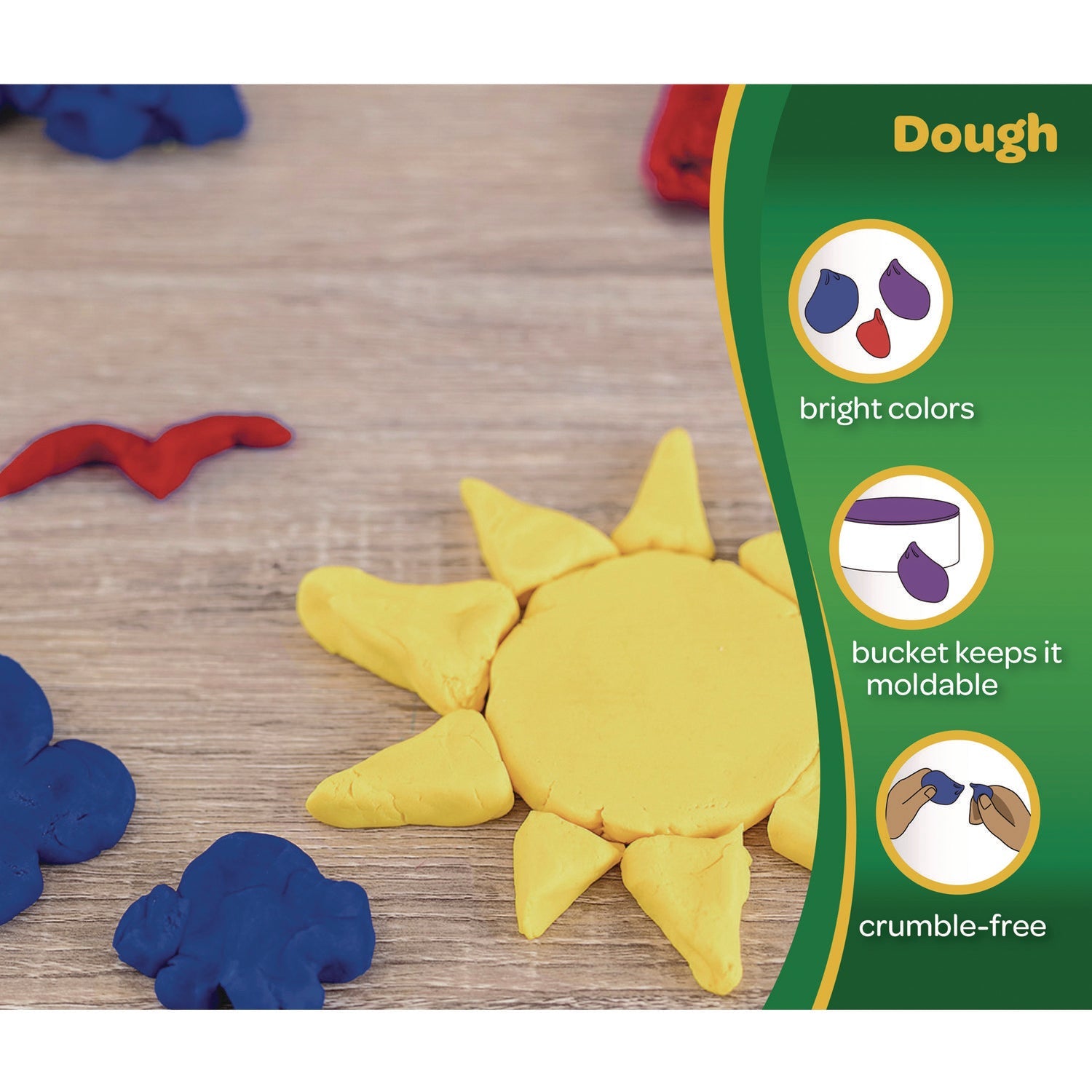 Crayola® Modeling Dough Bucket, 3 Lbs, Assorted Colors, 6 Buckets/set