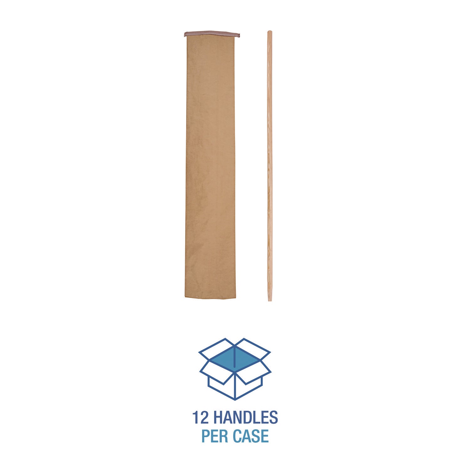 Boardwalk® Tapered End Broom Handle, Lacquered Hardwood, 1.13" dia x 54", Natural