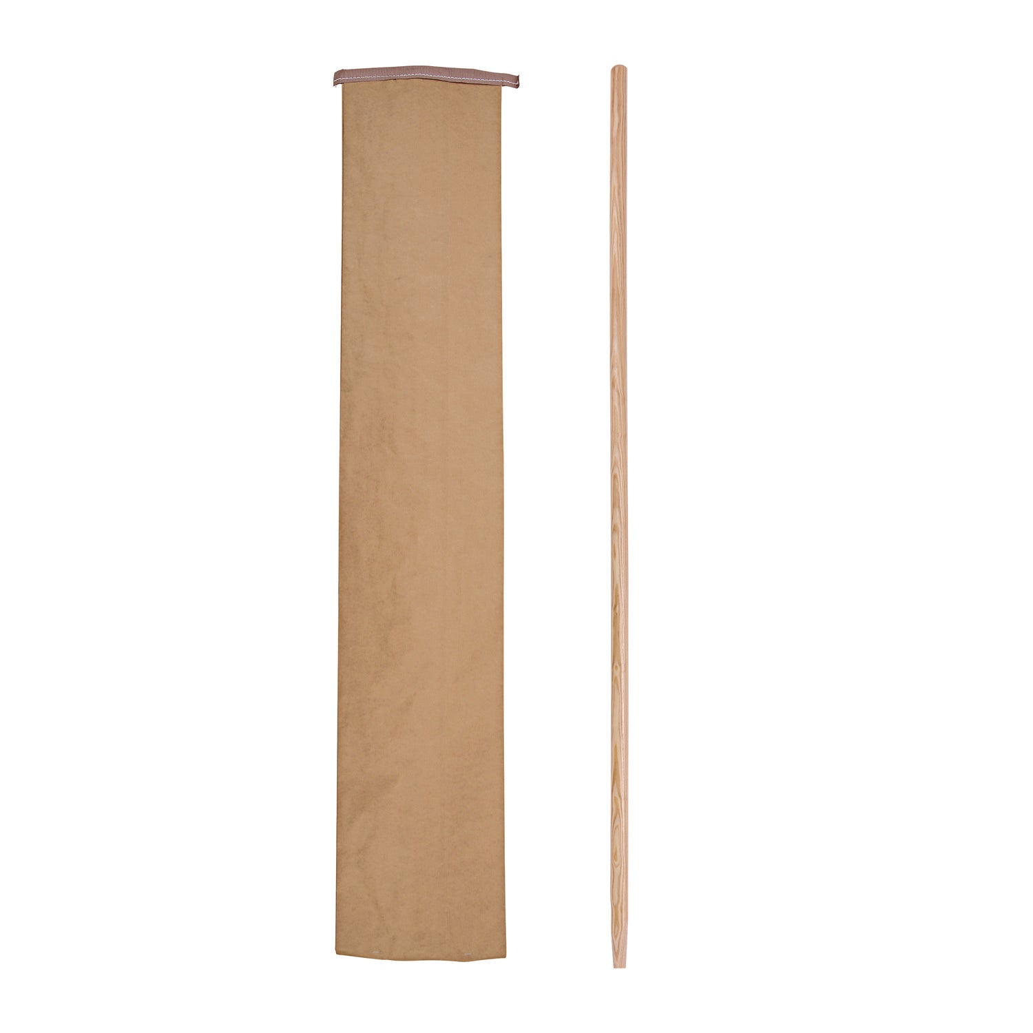 Boardwalk® Tapered End Broom Handle, Lacquered Hardwood, 1.13" dia x 54", Natural