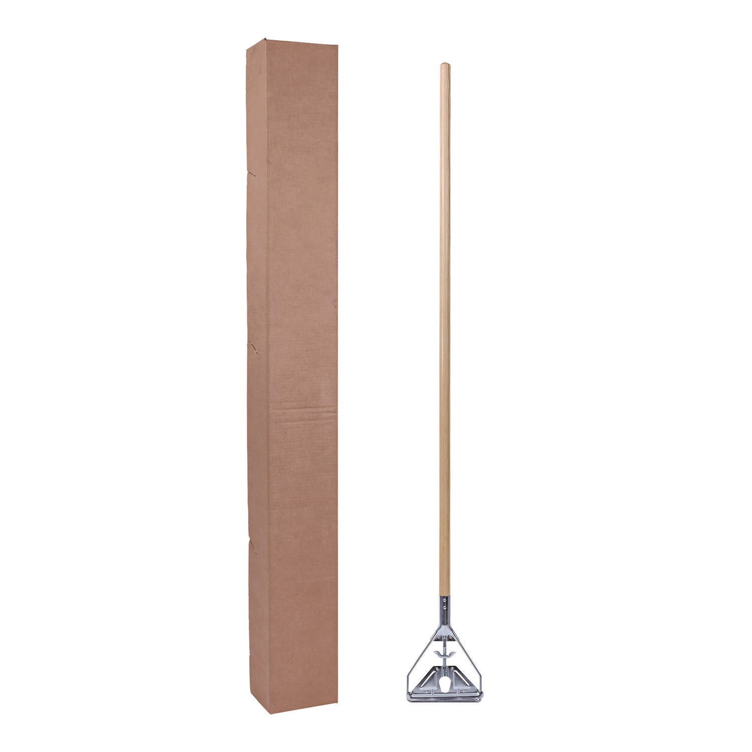 Boardwalk® Quick Change Metal Head Mop Handle for No. 20 and Up Heads, 62" Wood Handle