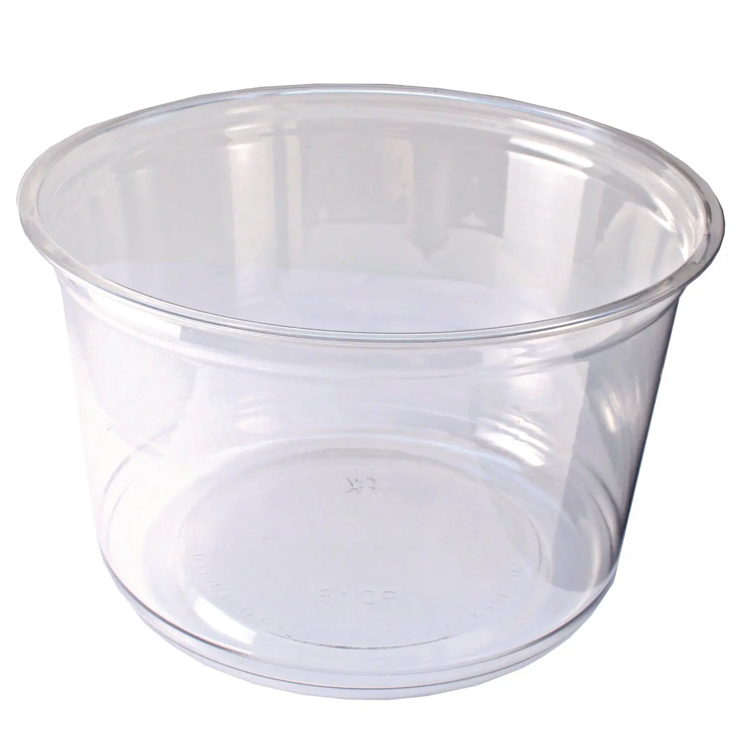 Fabri-Kal® Recycleware Round Deli Container, 16 oz, 4.6" Diameter x 3" h, Clear, Plastic, 500/Carton