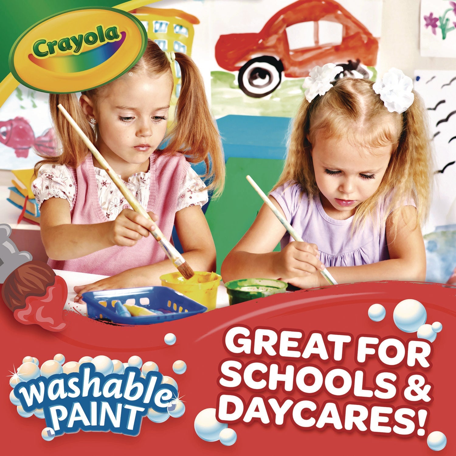 Crayola® Artista Ii Washable Tempera Paint, Red, 16 Oz Bottle