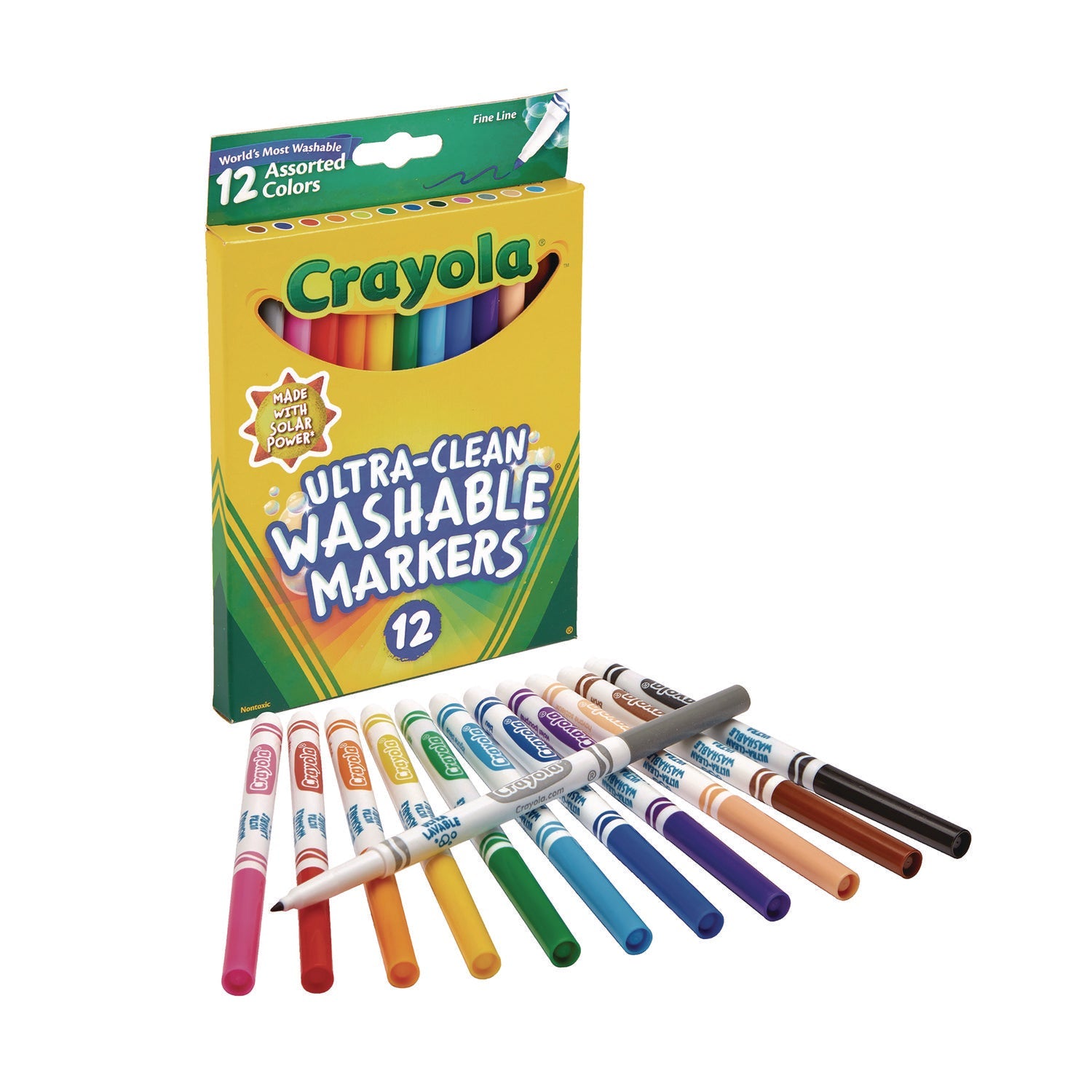 Ultra-Clean Washable Markers | Fine, Assorted, Dozen
