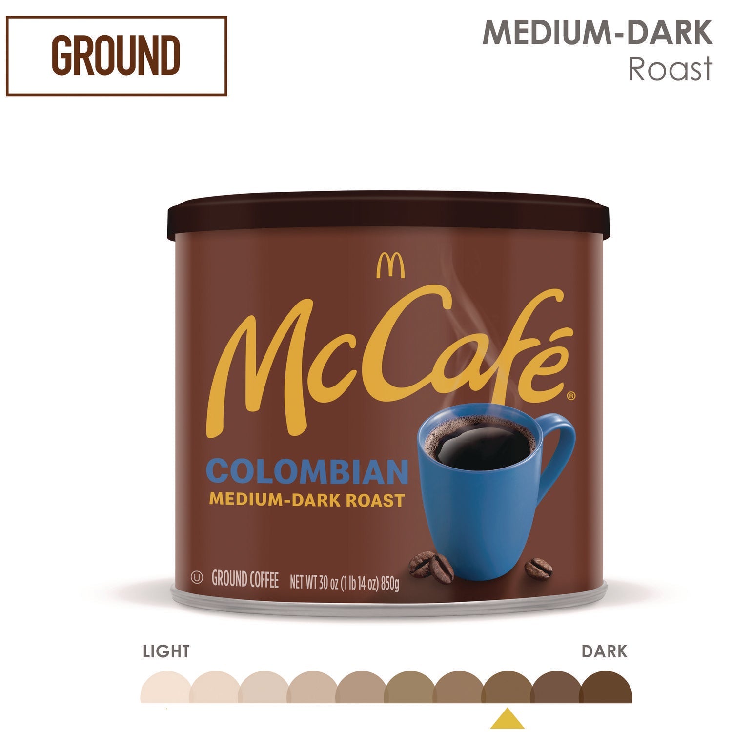 McCafe® Ground Coffee, Colombian, 30 oz Can