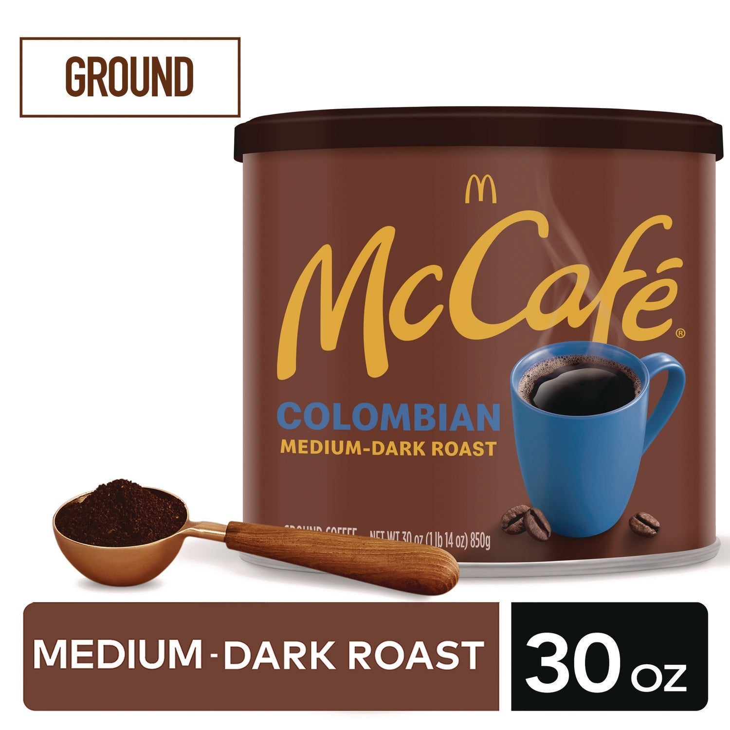 McCafe® Ground Coffee, Colombian, 30 oz Can