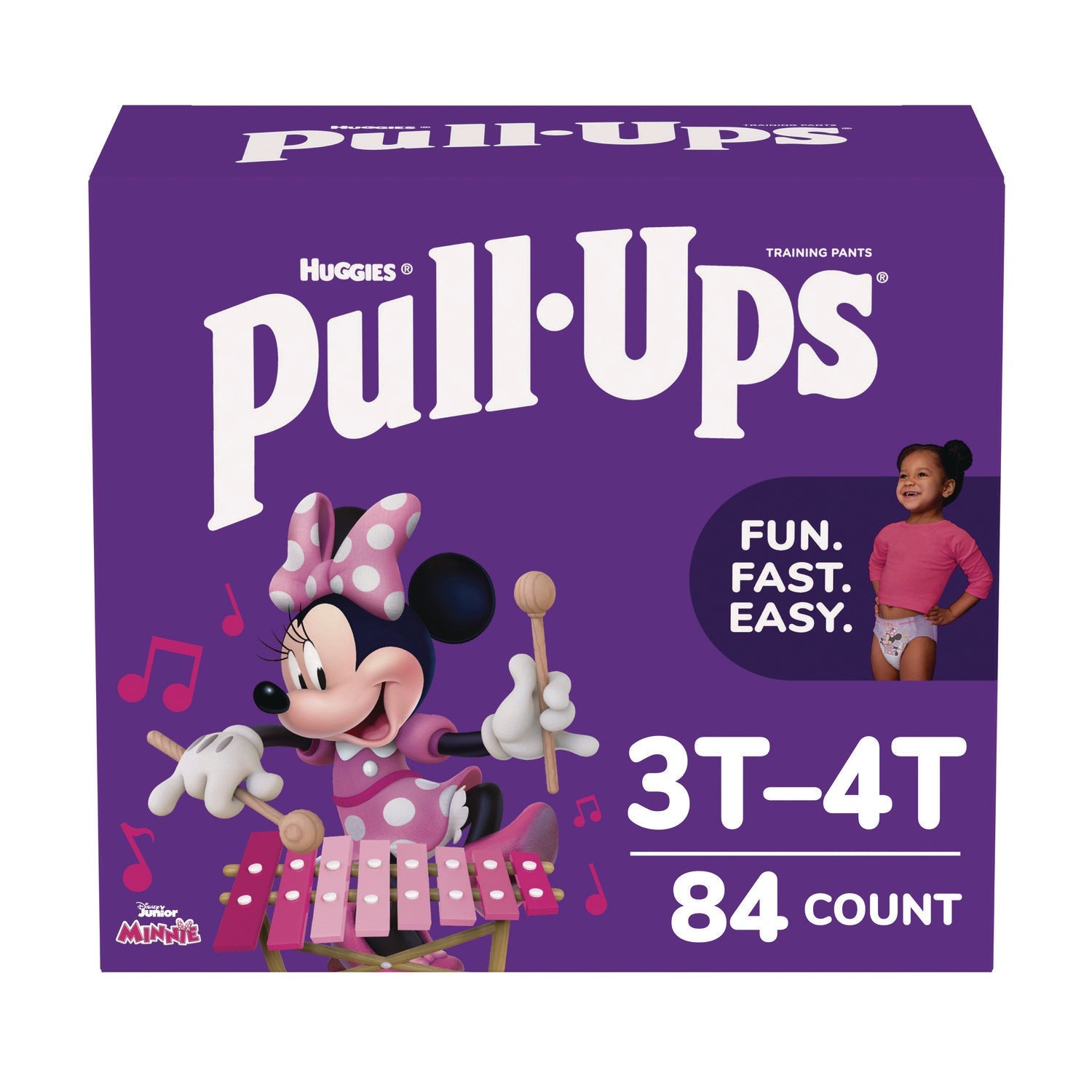 Huggies® Learning Designs Potty Training Pants for Girls, Size 5, 3T-4T, 32 lbs to 40 lbs, 84/Carton