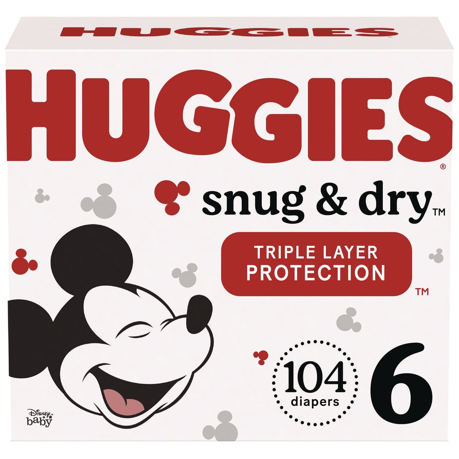 Huggies® Sung and Dry Diapers, Size 6, 35+ lbs, 104/Carton