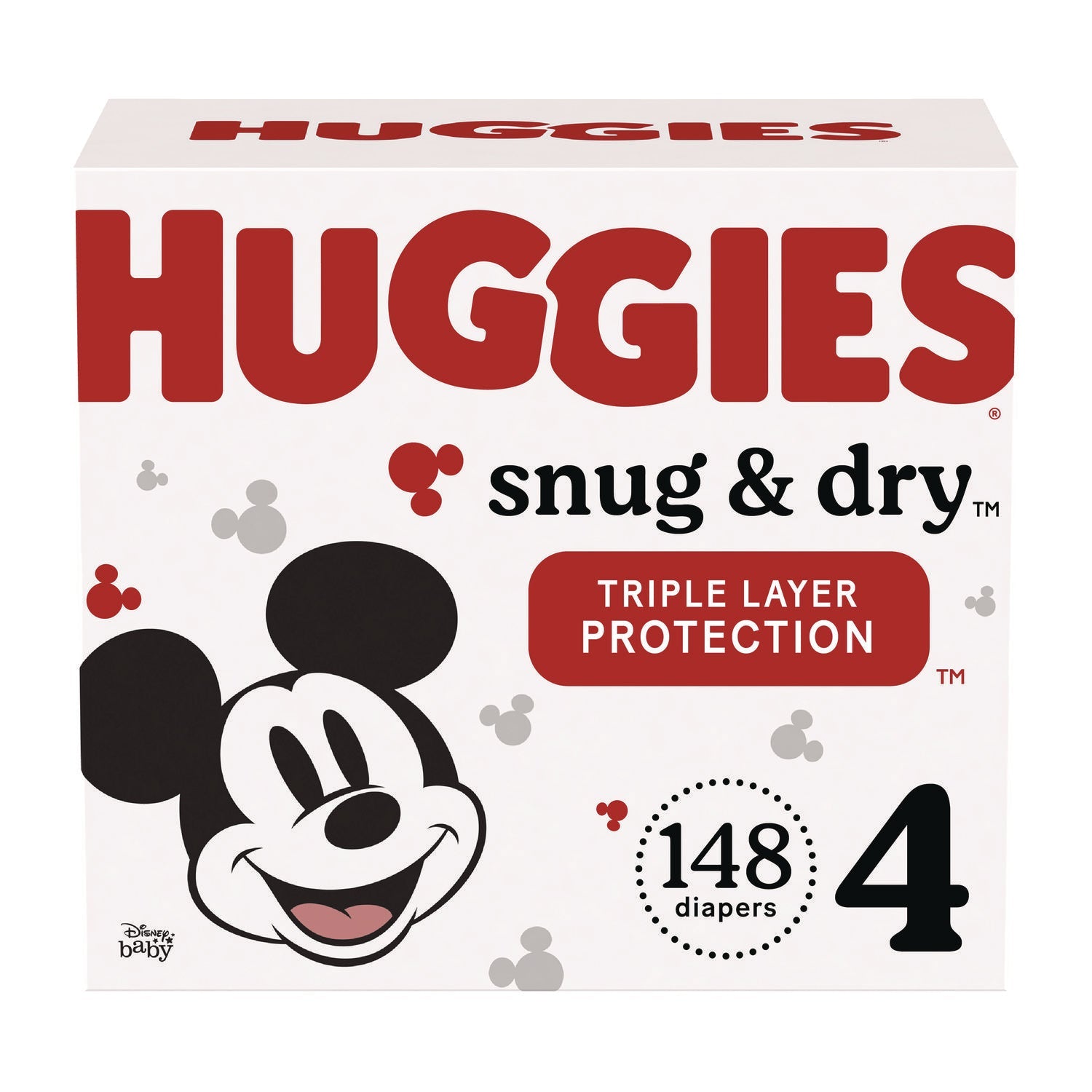 Huggies® Snug and Dry Diapers, Size 4, 22 lbs to 37 lbs, 148/Carton