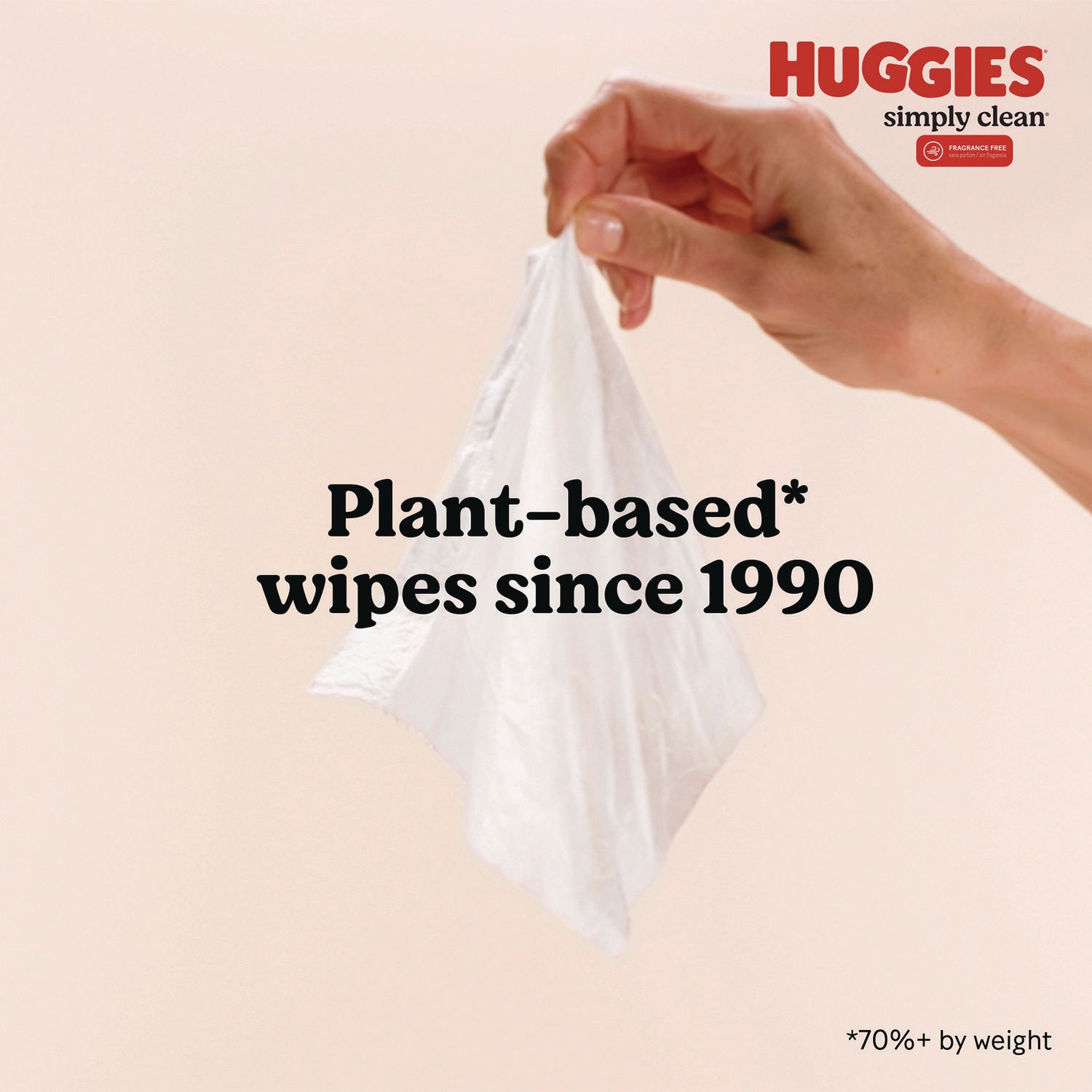 Huggies® Simply Clean Fragrance Free Baby Wipes, 64/Pack, 11 Packs/Carton