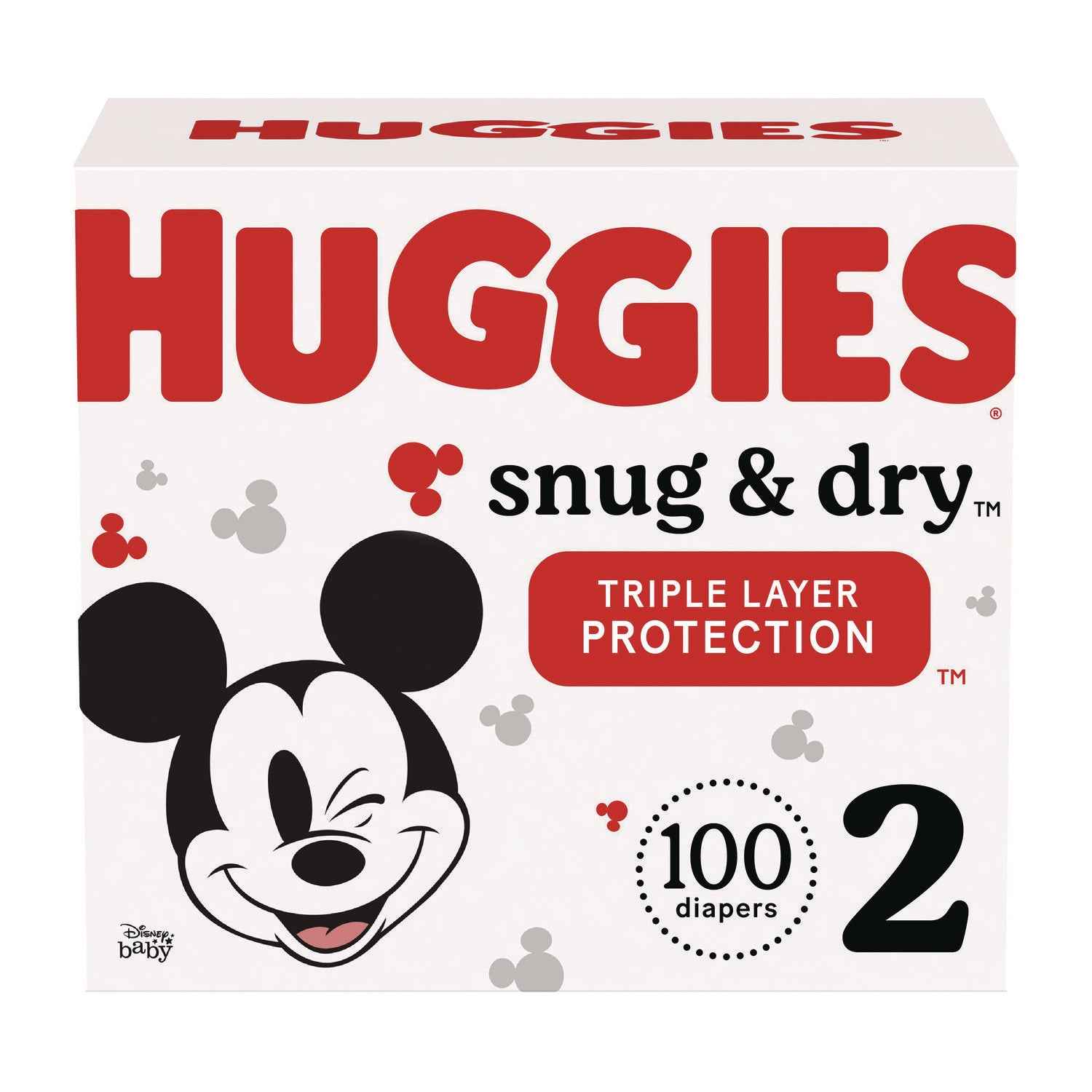 Huggies® Snug and Dry Diapers, Size 2, 12 lbs to 18 lbs, 100/Carton