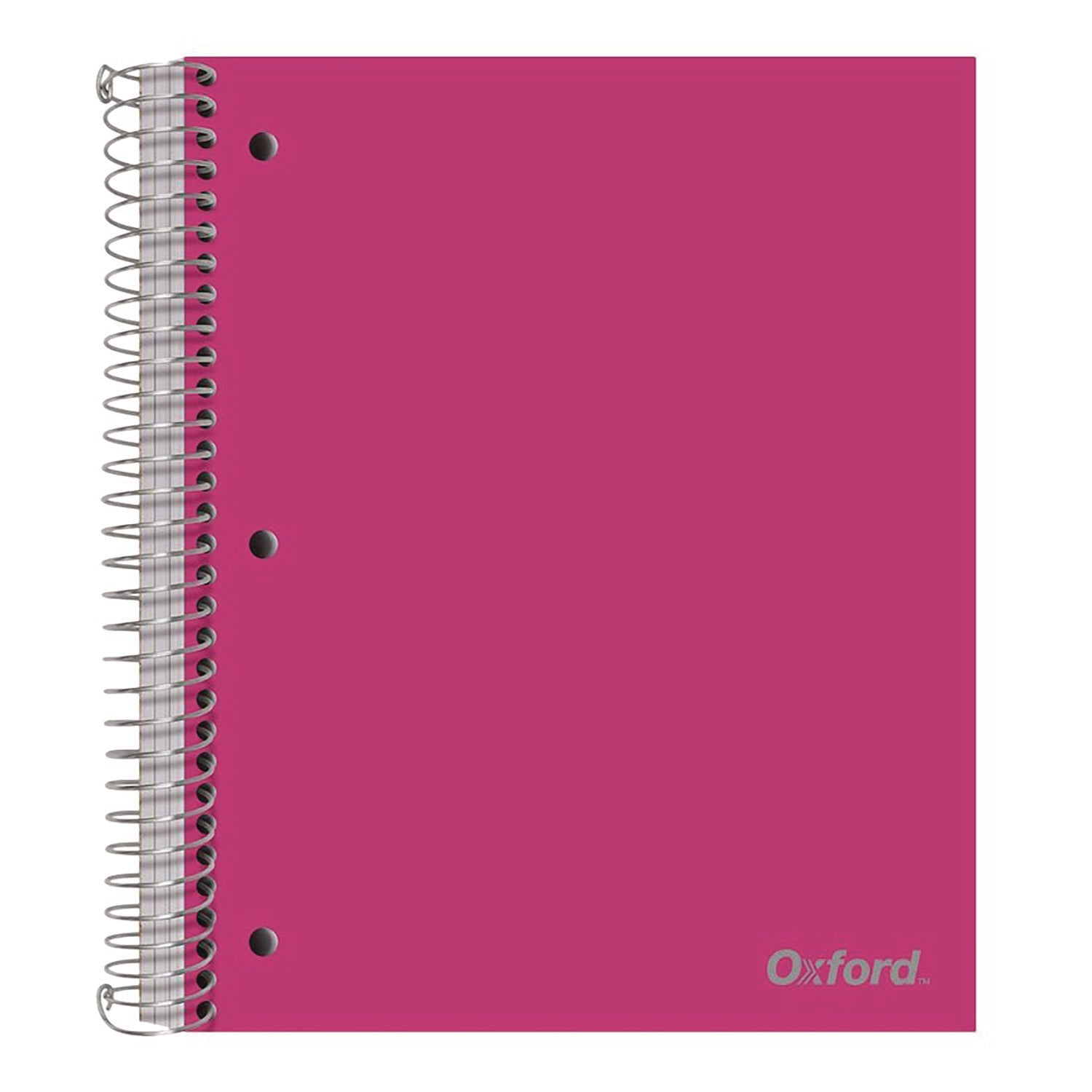 Oxford™ Three-Subject Notebook, 3 Subject, College Rule, Randomly Assorted Cover Color, (150) 11 x 9 Sheets