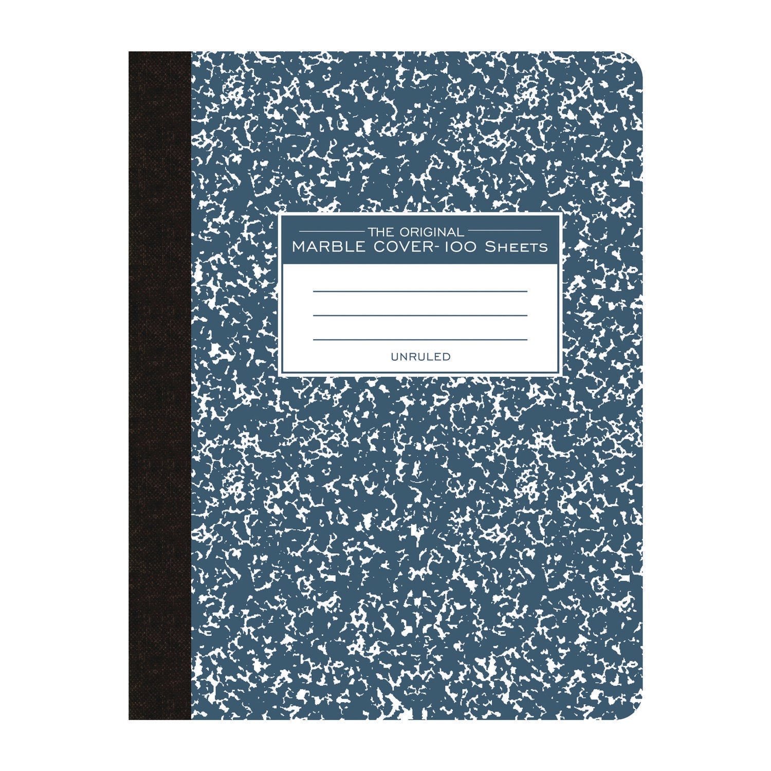 Roaring Spring® Hardcover Marble Composition Book, Unruled, Blue Marble Cover, (100) 9.75 x 7.5 Sheets
