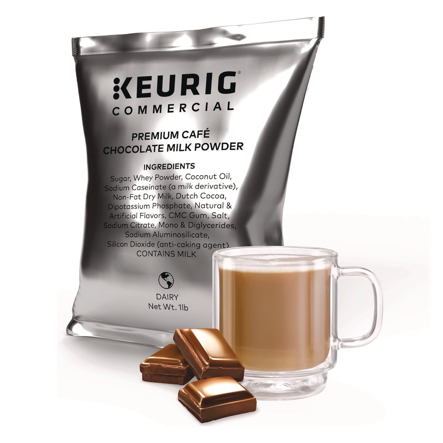 Keurig® Premium Cafe Powders, Chocolate, 16 oz Bag, 12/Carton