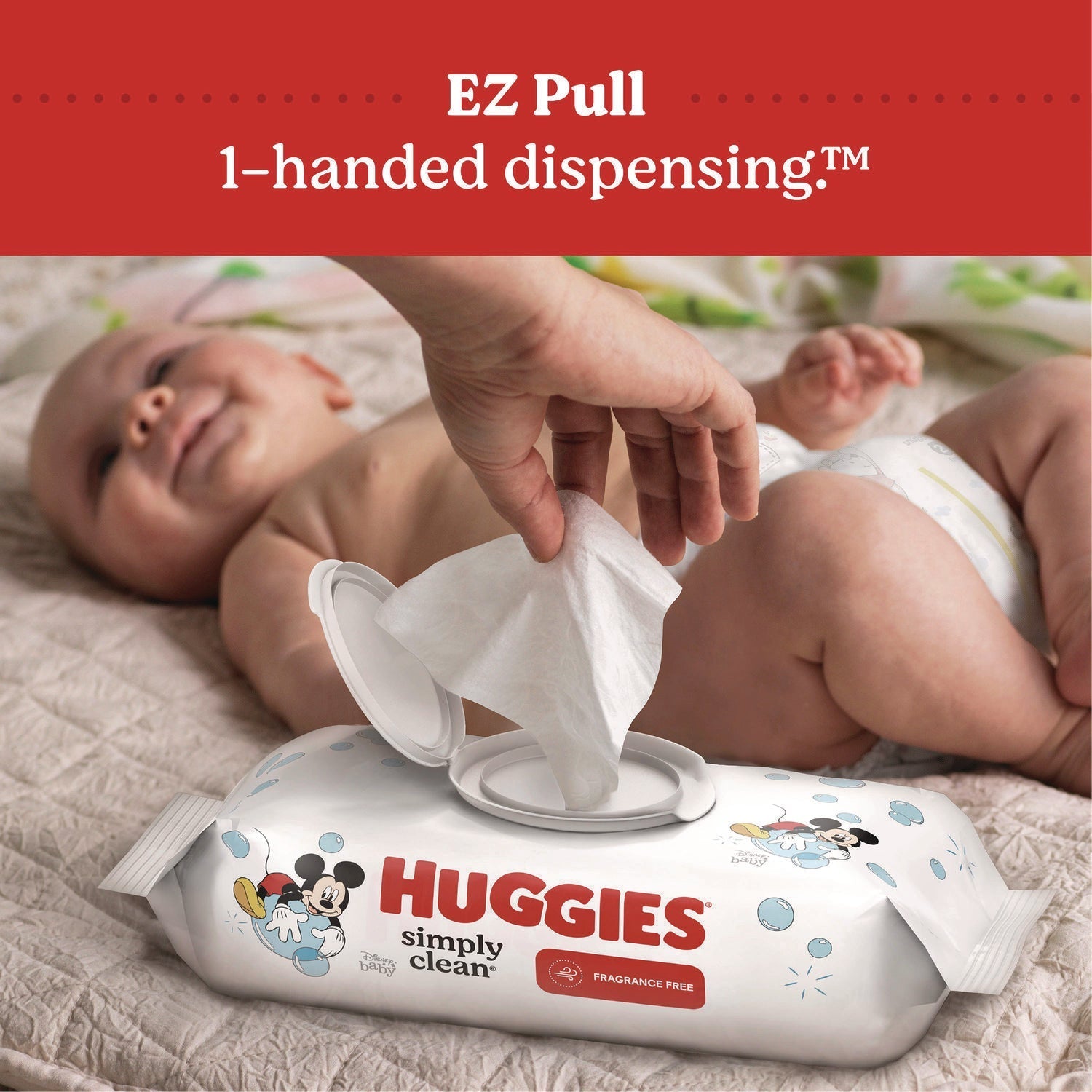 Huggies® Simply Clean Fragrance Free Baby Wipes, 64/Pack, 11 Packs/Carton