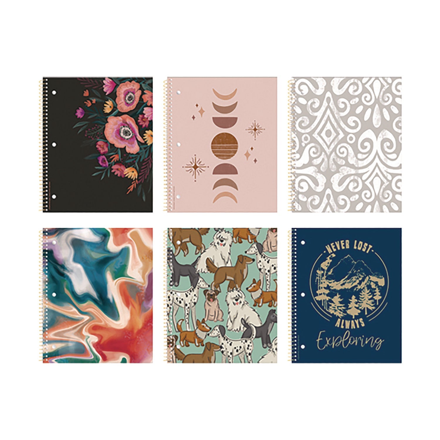 Roaring Spring® Studio Series Notebook, 1-Subject, College Rule, Assorted Cover Set 3, (70) 11 x 9 Sheets