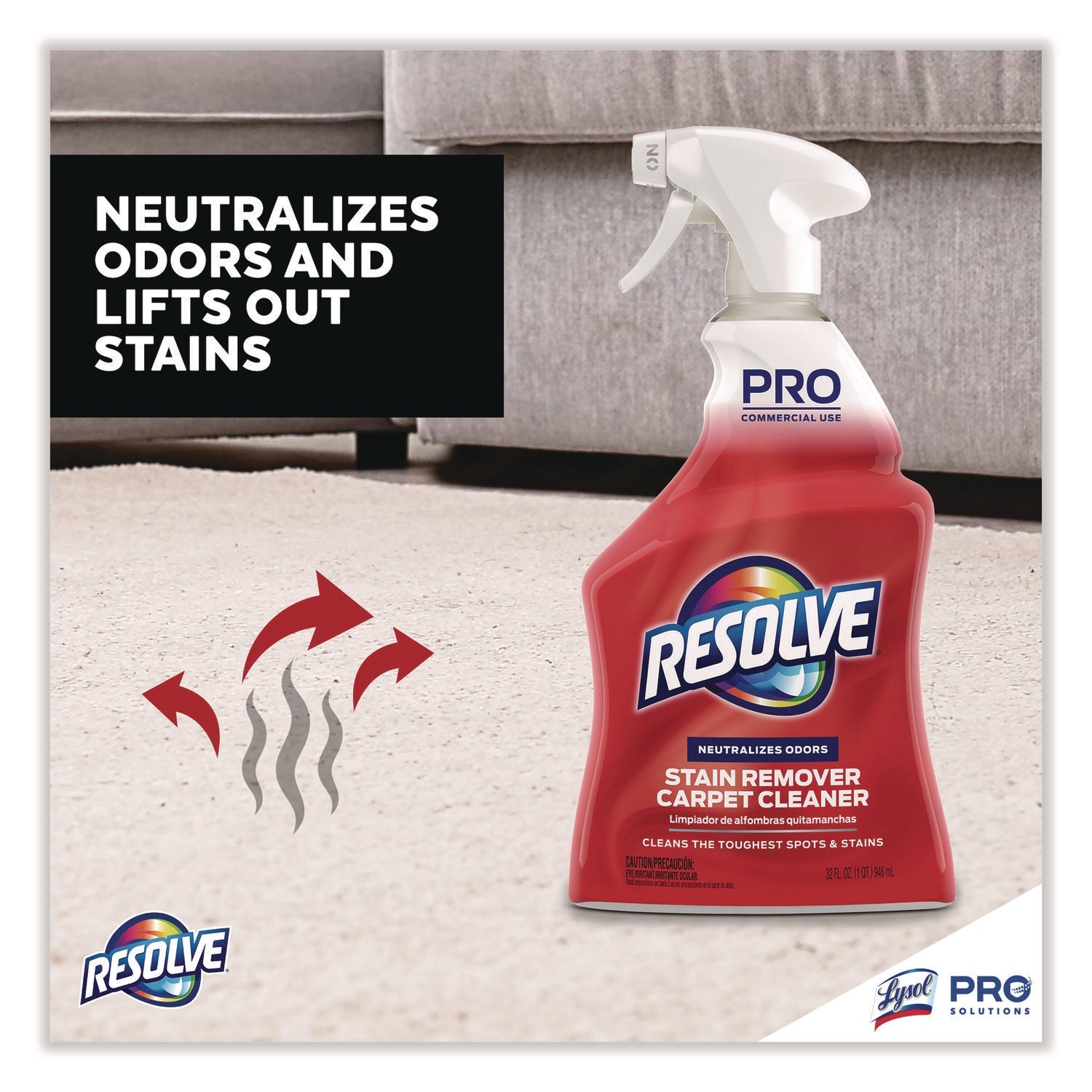 Professional RESOLVE® Carpet Cleaner, 32 Oz Spray Bottle, 12/carton