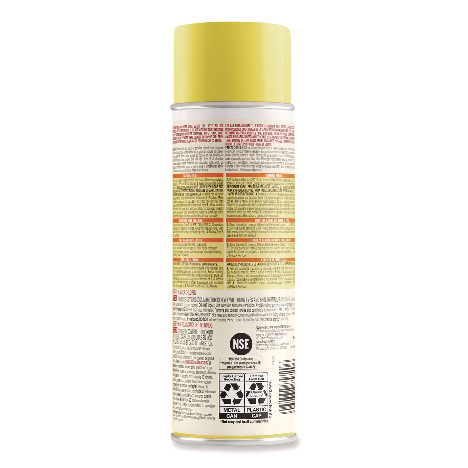 Professional EASY-OFF® Oven And Grill Cleaner, 24 Oz Aerosol, 6/carton