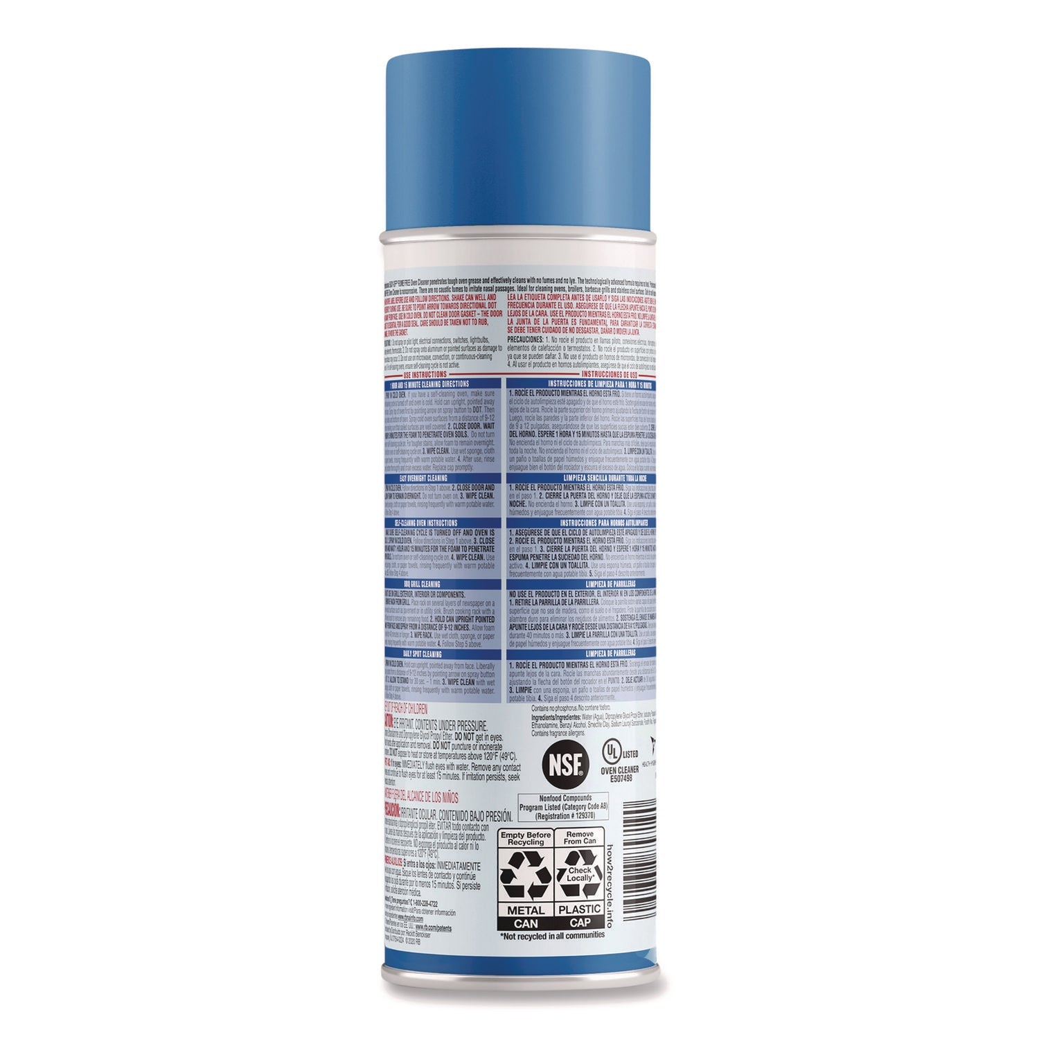 Professional EASY-OFF® Fume-Free Max Oven Cleaner, Foam, Lemon, 24 oz Aerosol Spray