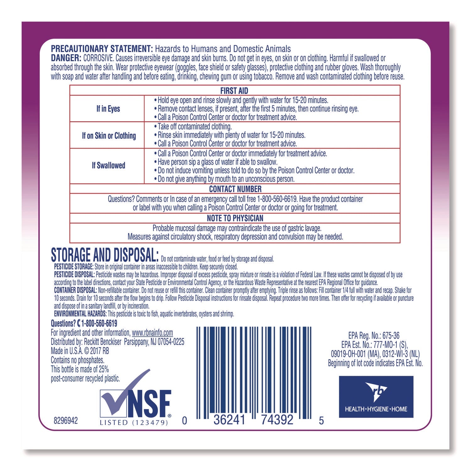 Professional LYSOL® Brand Antibacterial All-Purpose Cleaner Concentrate, 1 Gal Bottle, 4/carton
